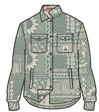 East Recycled Polar Fleece Shirt - Vintage Patchwork Pistachio