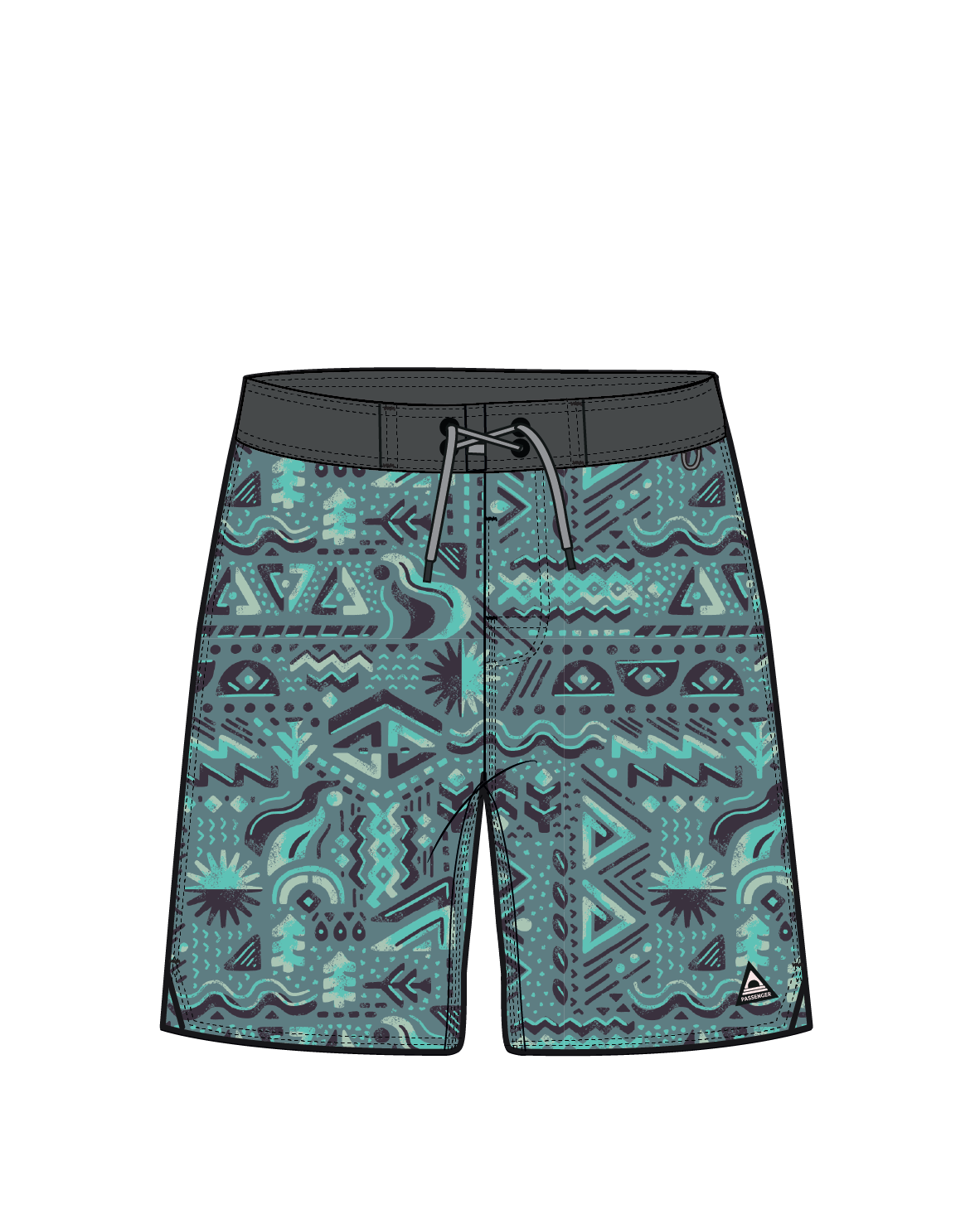 Cruiser Netplus® Recycled 19" Boardshort - Elemental Geo Arctic