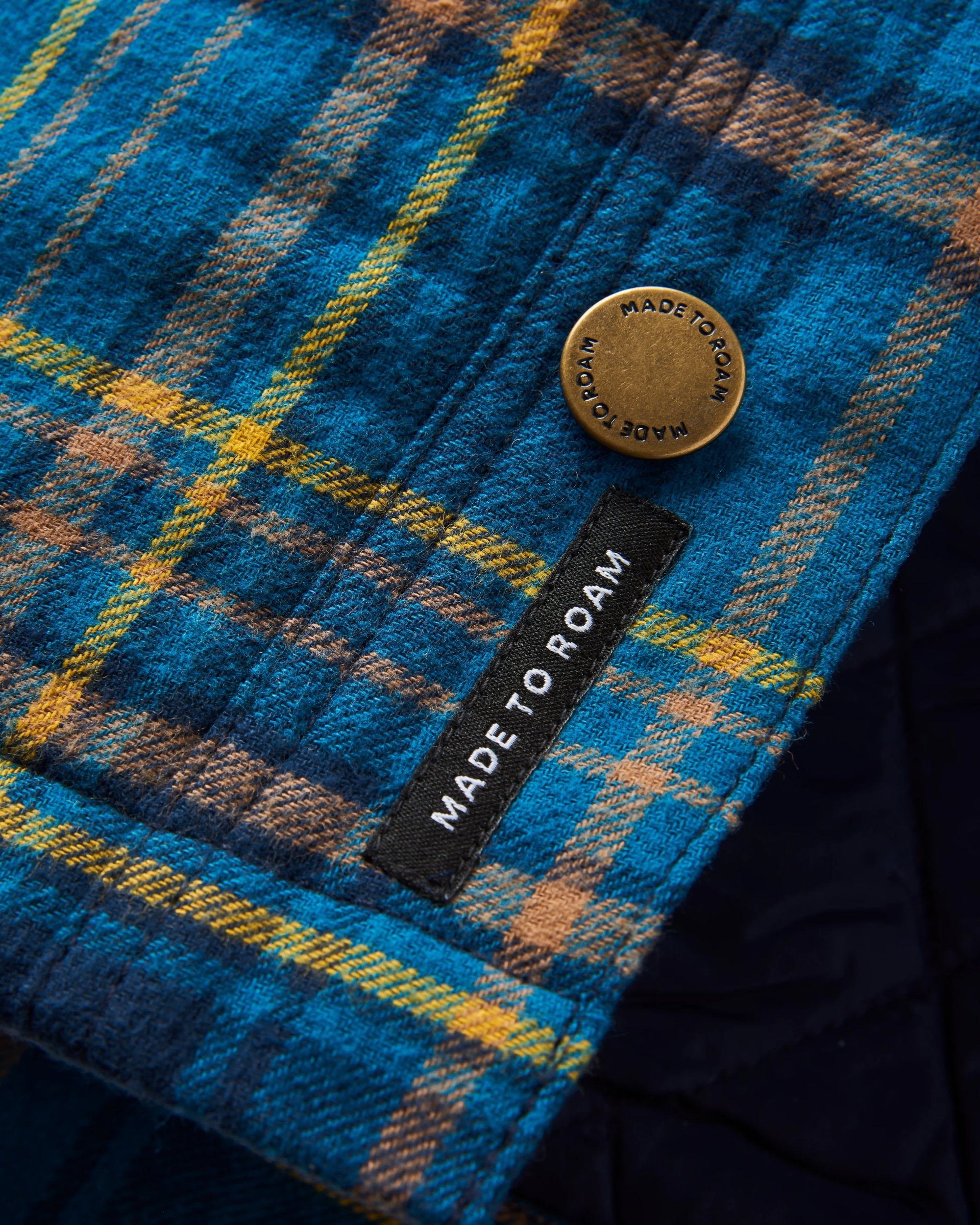 Falcon Organic Cotton Jacket - Tidal Blue Check