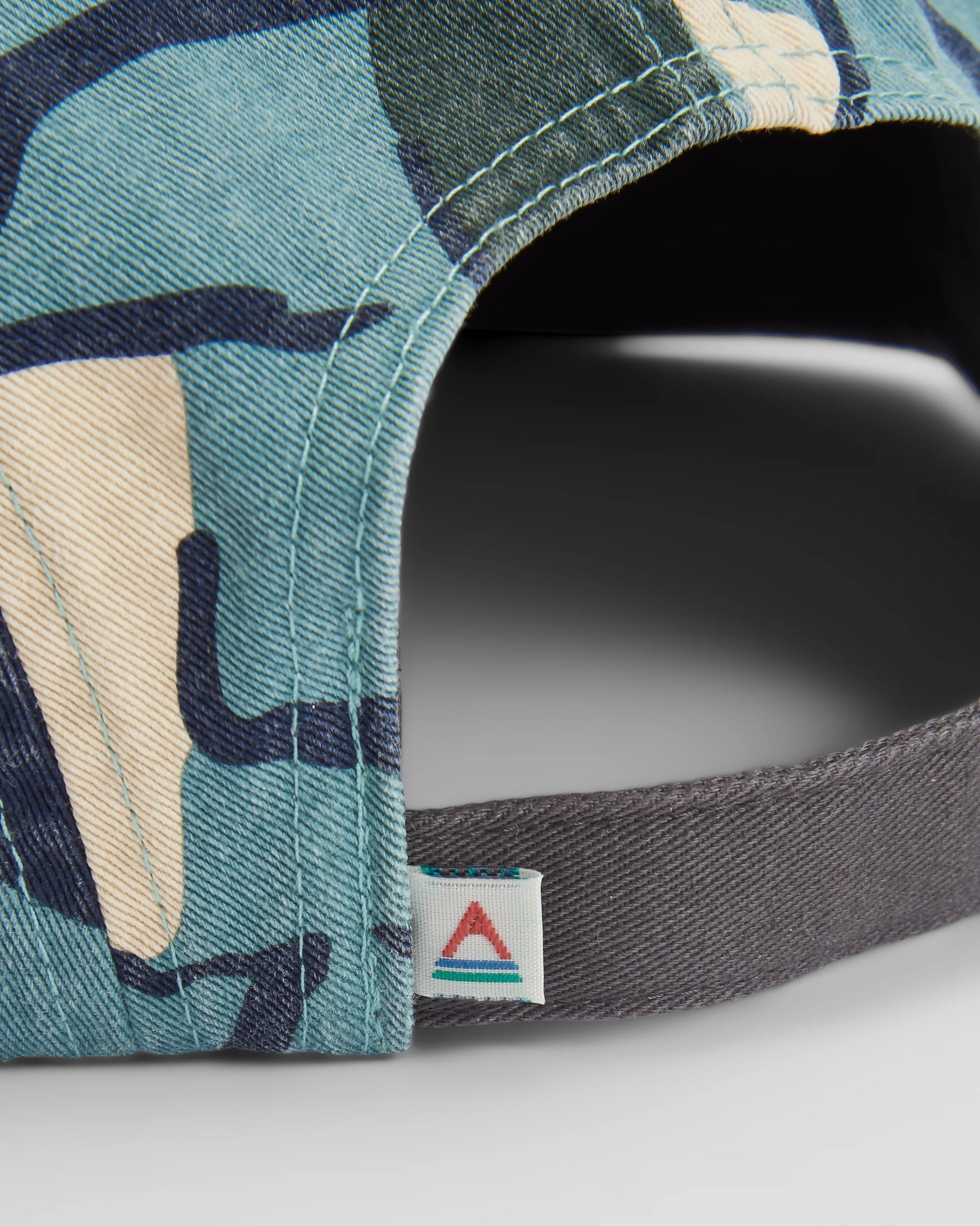 Coast Organic Cotton 5 Panel Cap - Abstract Trails Arctic