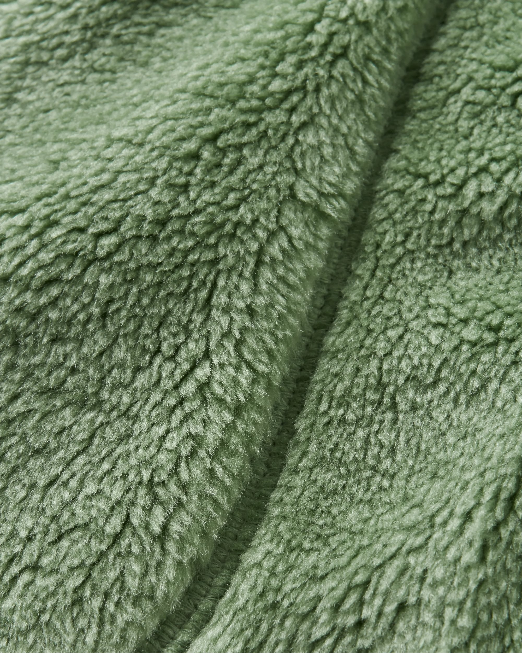 Awaken Recycled Deep-Pile Sherpa Fleece - Stem Green
