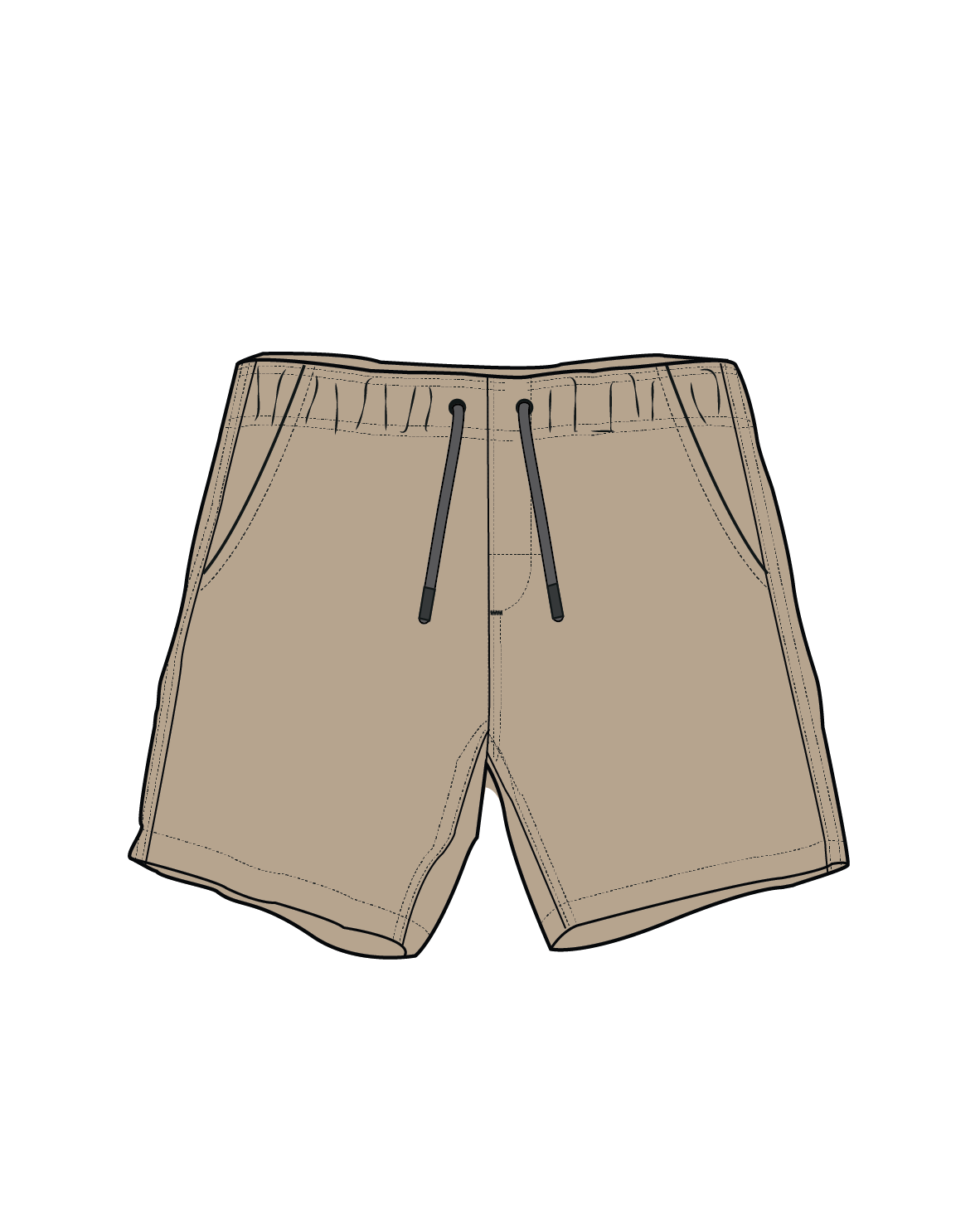 Drifter Cotton Linen Blend Short - Stone