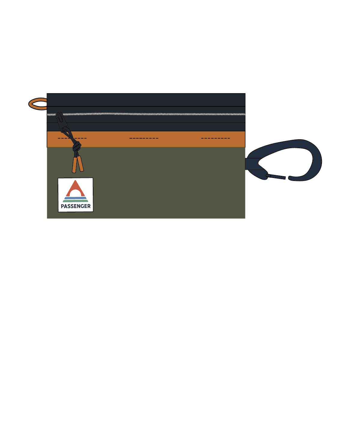 Biscuit Modular Clip On - True Black/ Khaki