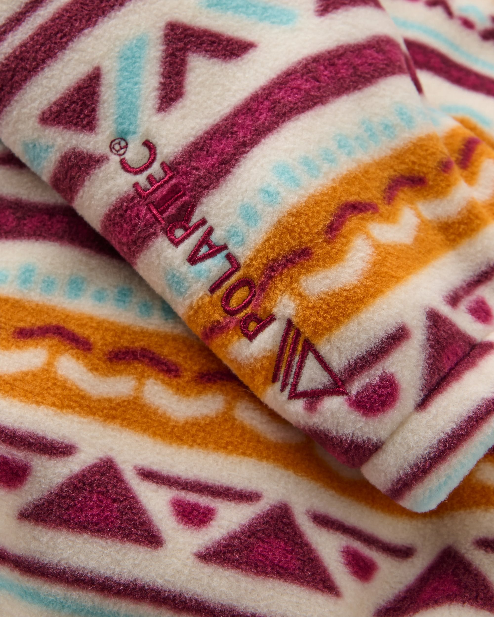 Ayla Recycled Micro Polartec® Fleece - Geo Tracks Birch