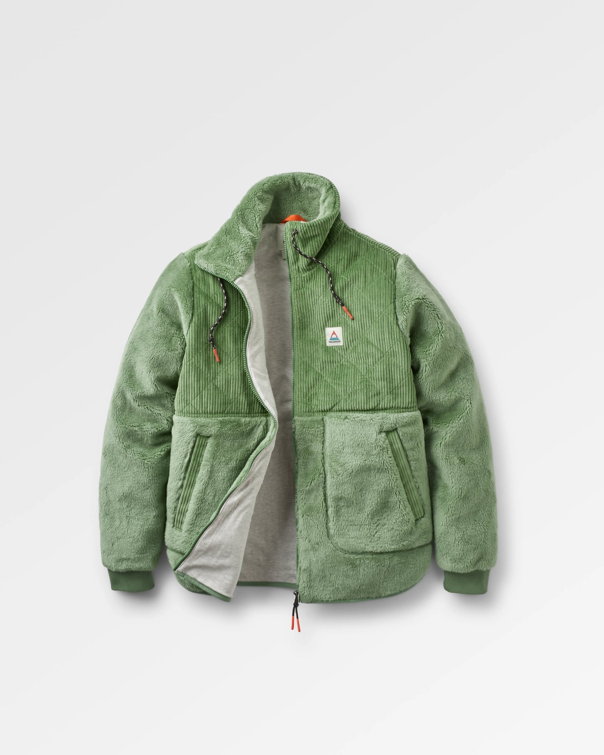 Awaken Recycled Deep-Pile Sherpa Fleece - Stem Green