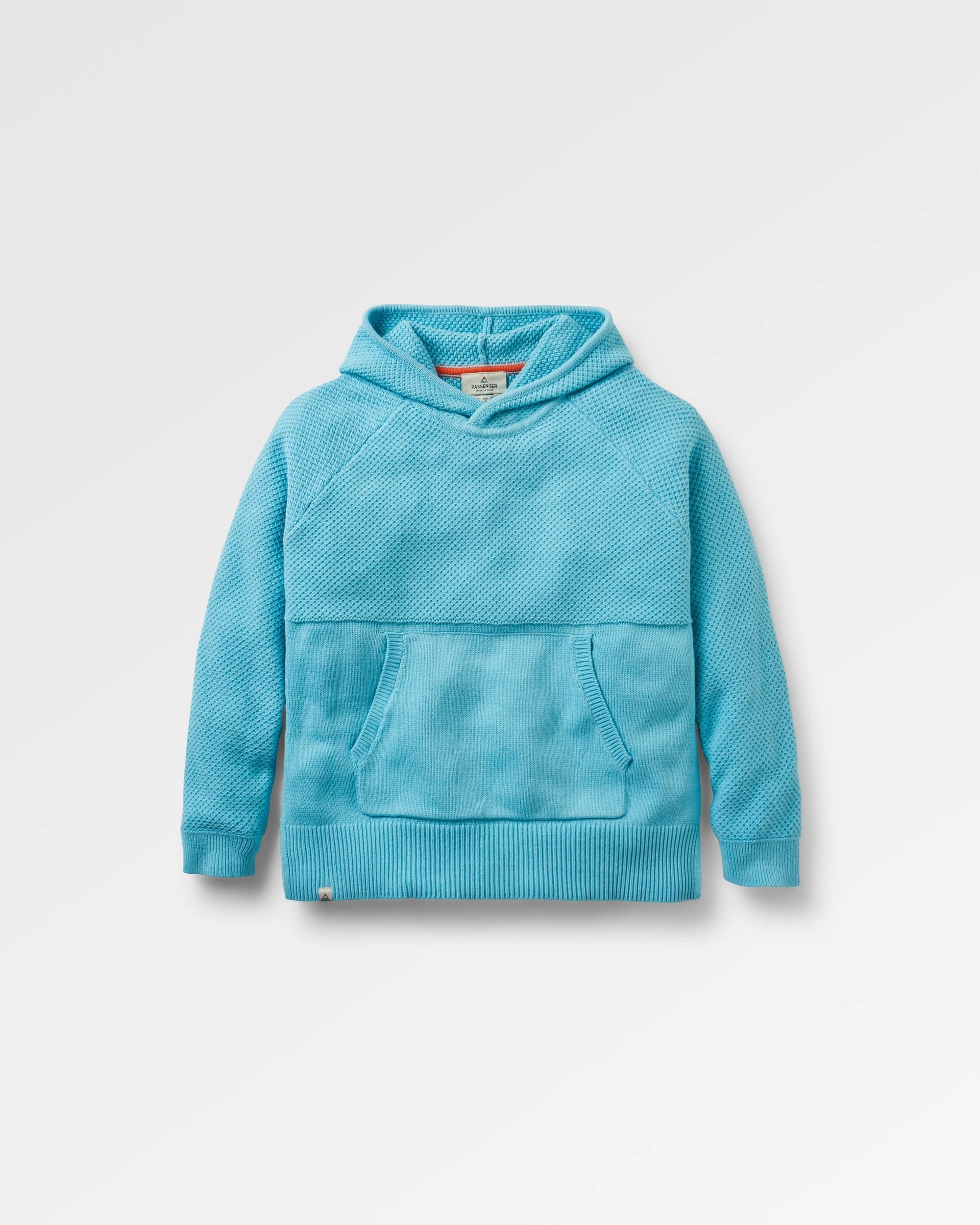 Cove Organic Cotton Knitted Hoodie - Retro Blue