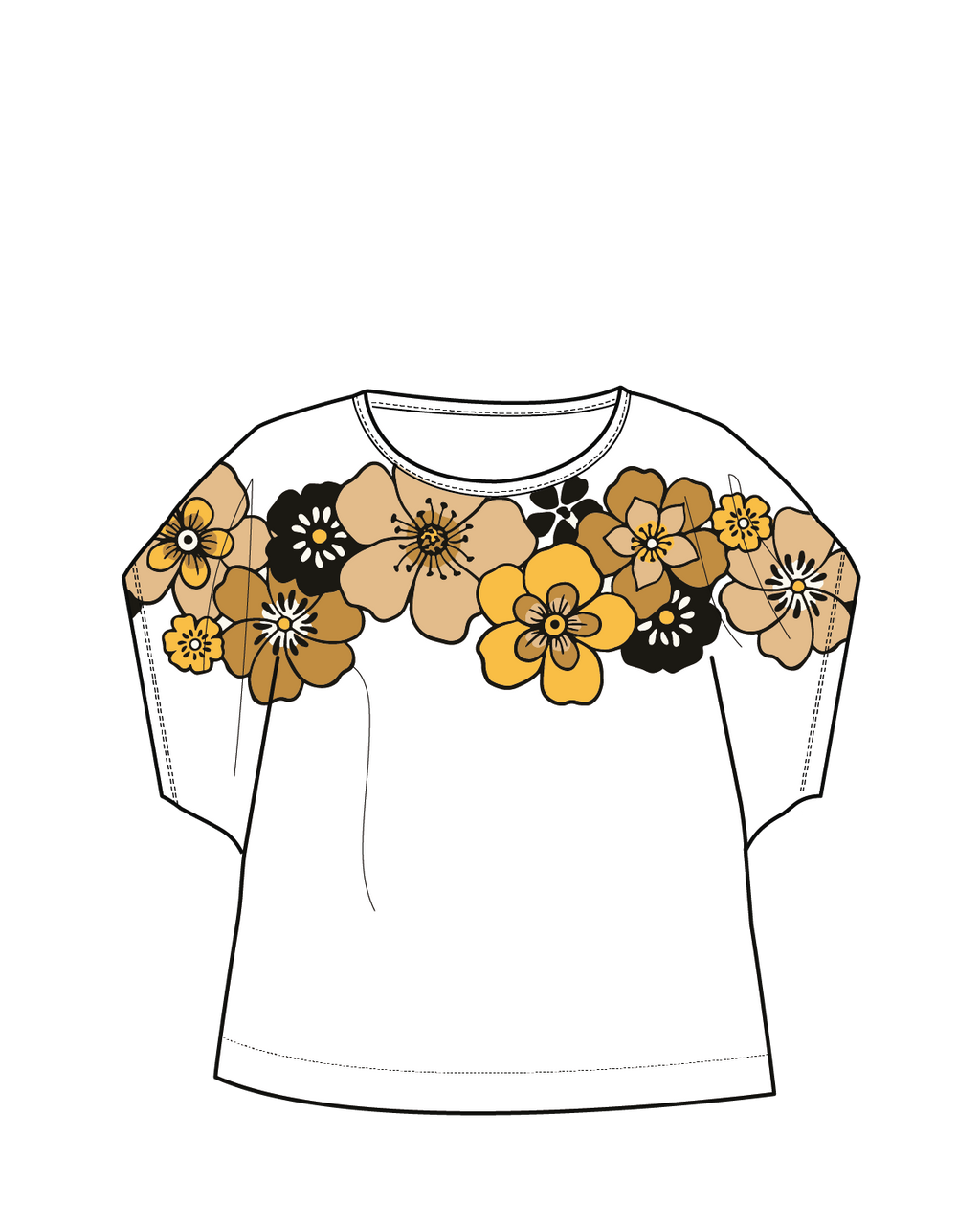 Floral Recycled Cotton T-Shirt - White