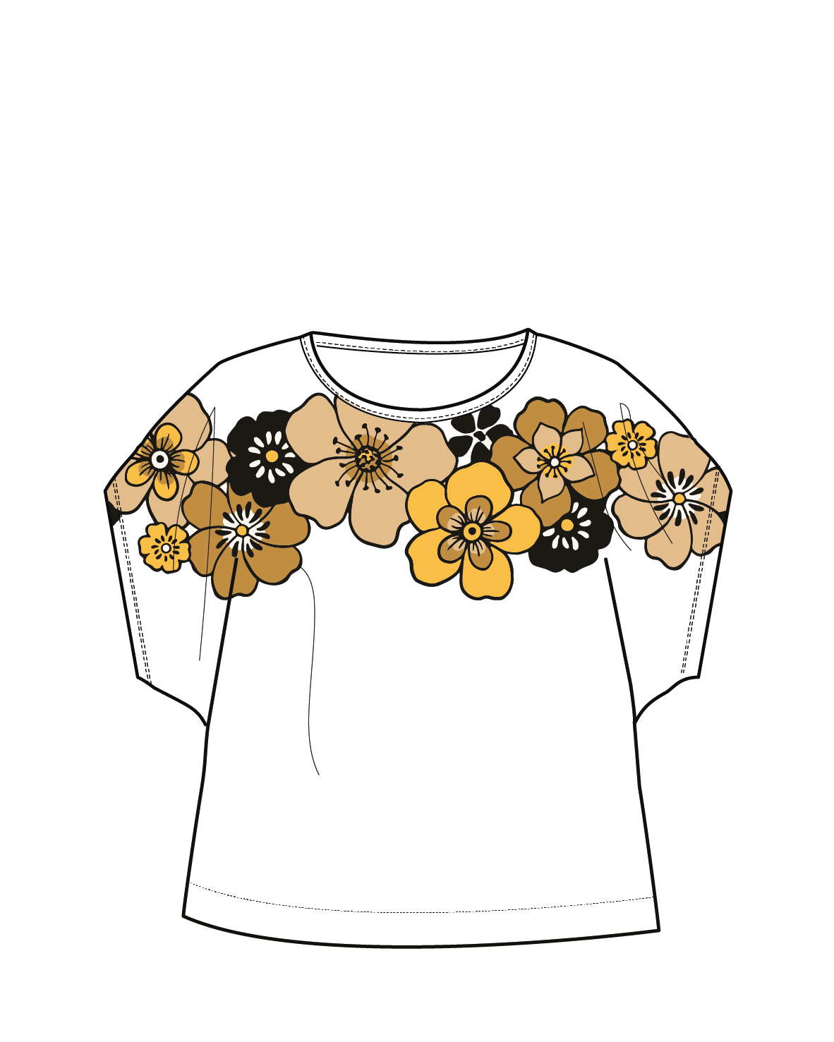 Floral Recycled Cotton T-Shirt - White