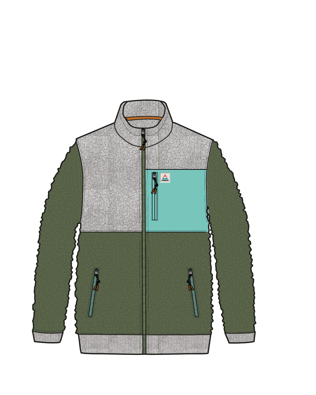 Caspian Recycled Polar Fleece - Wild Green