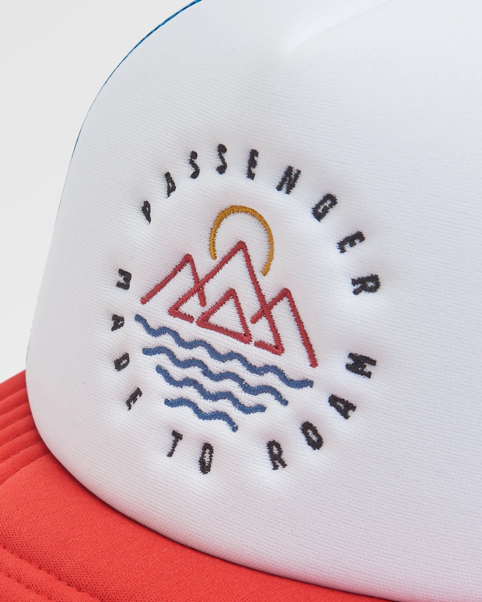 Escapism Snapback Trucker Cap - Moonlight Blue/Red Spice