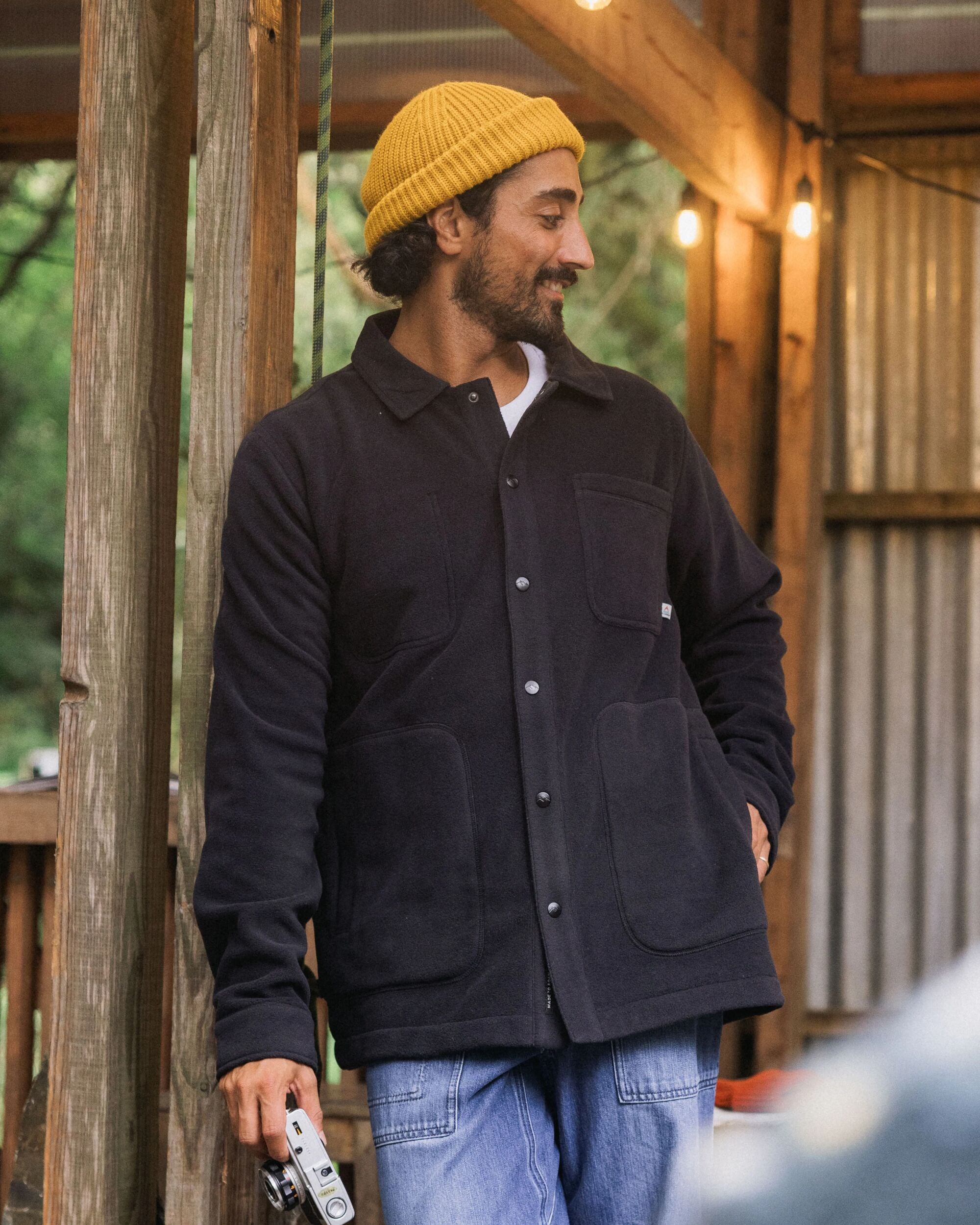 Adapt Fleece Overshirt - Black