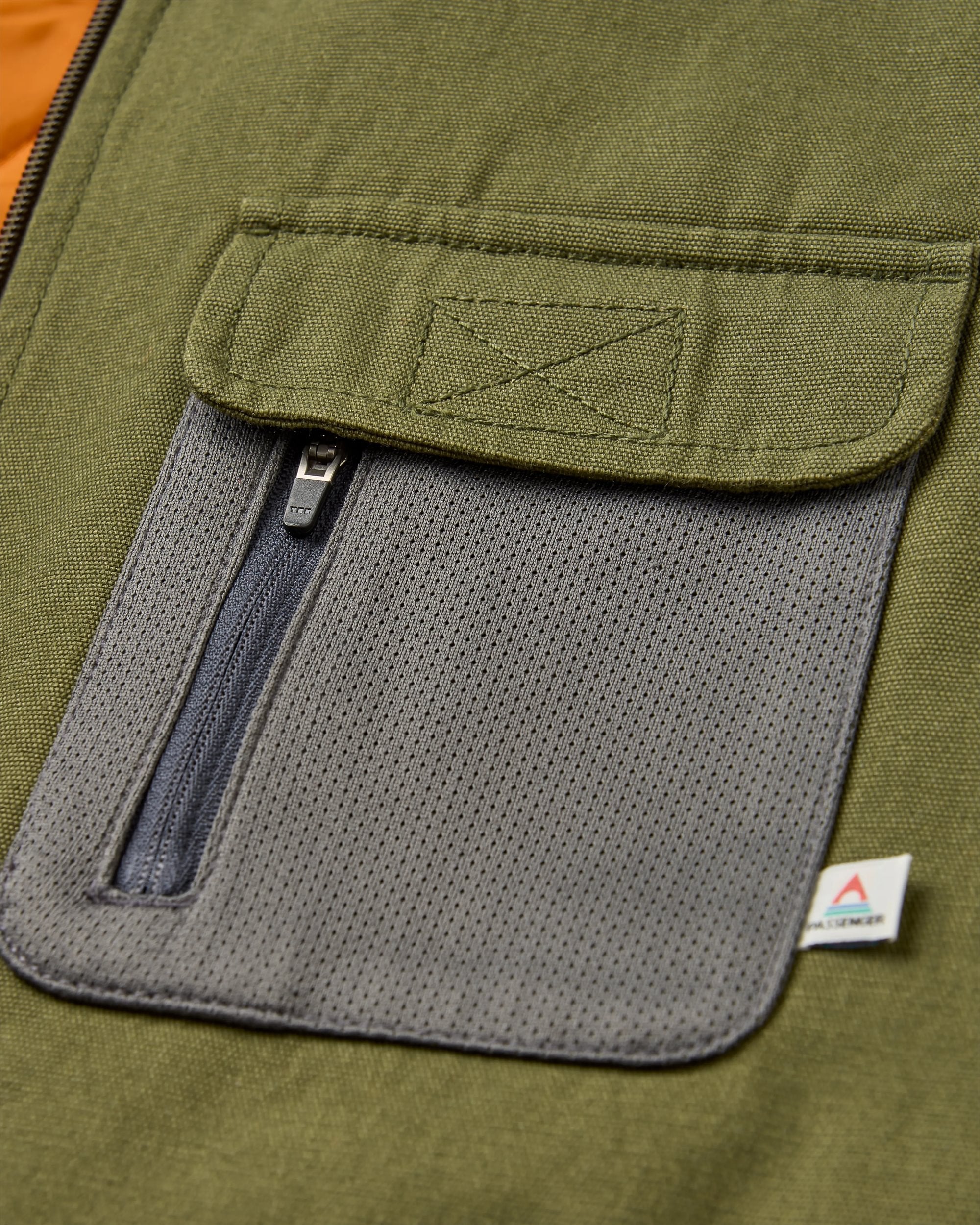 Explorers Organic Cotton Canvas Gilet - Khaki