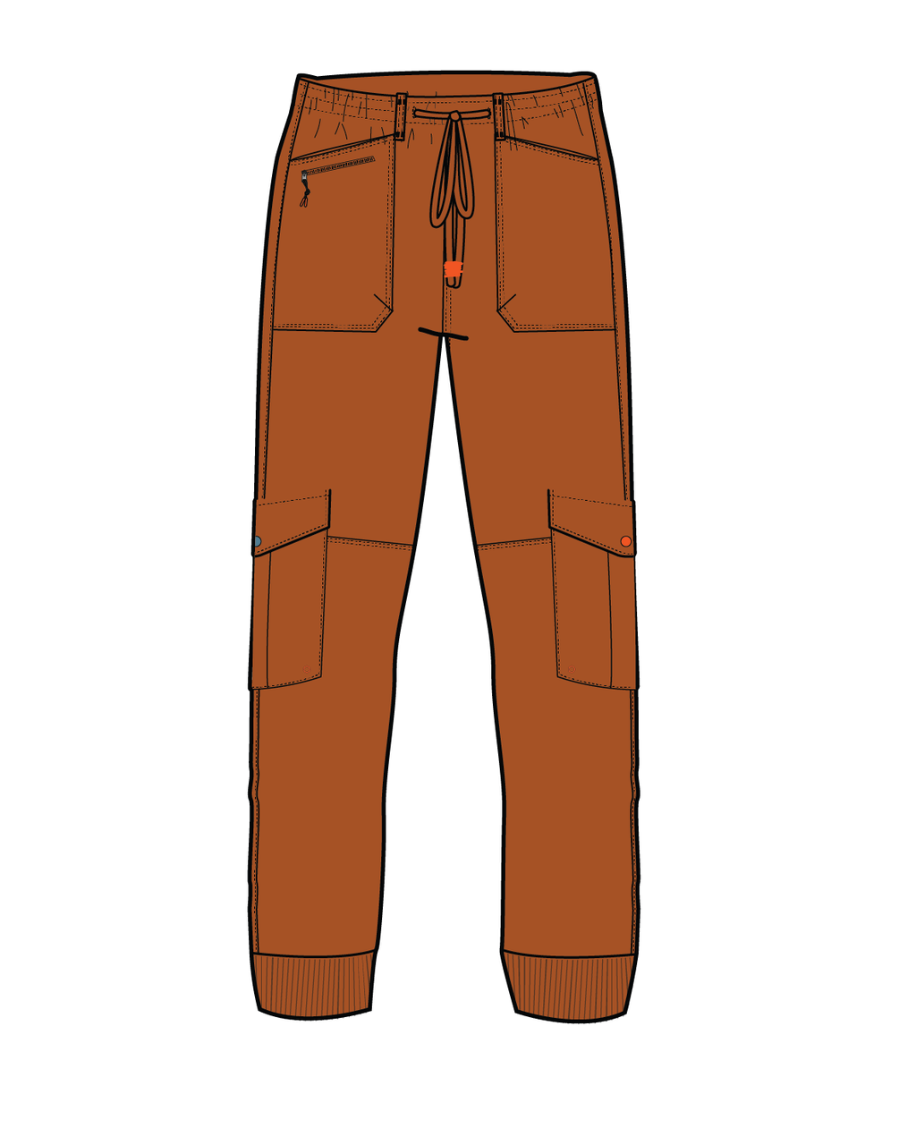 Hydrilla Organic Cotton Trouser - Sunset Orange