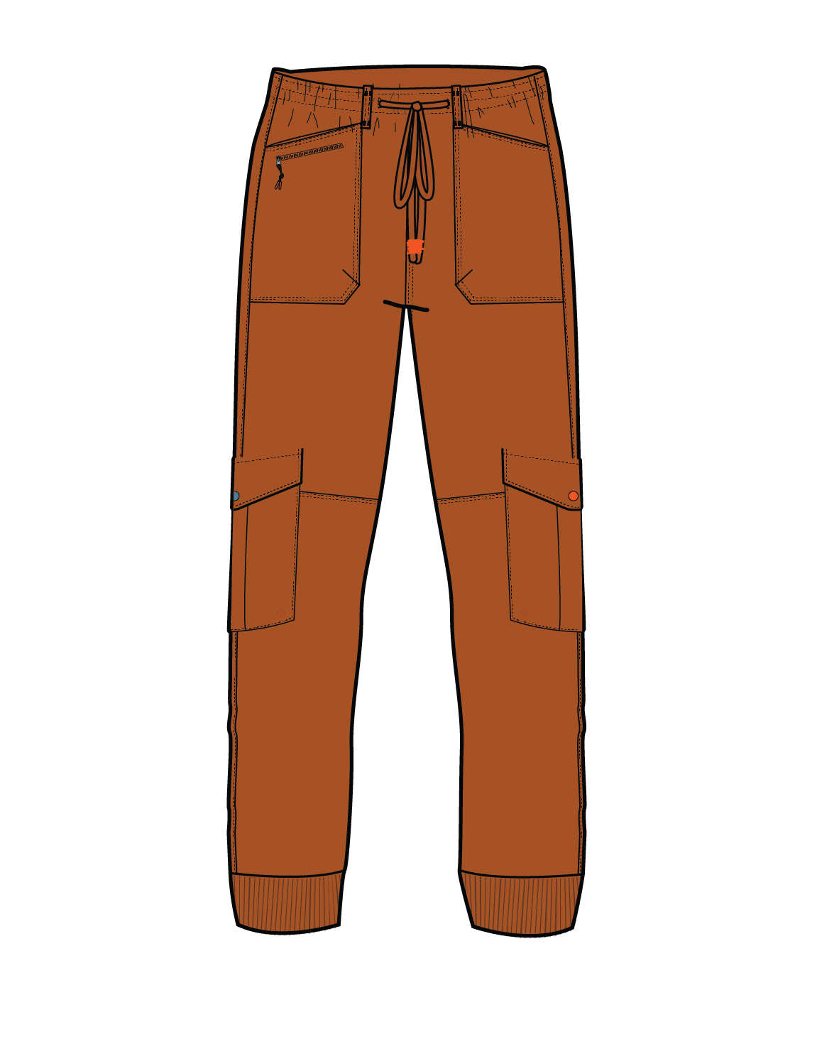 Hydrilla Organic Cotton Trouser - Sunset Orange