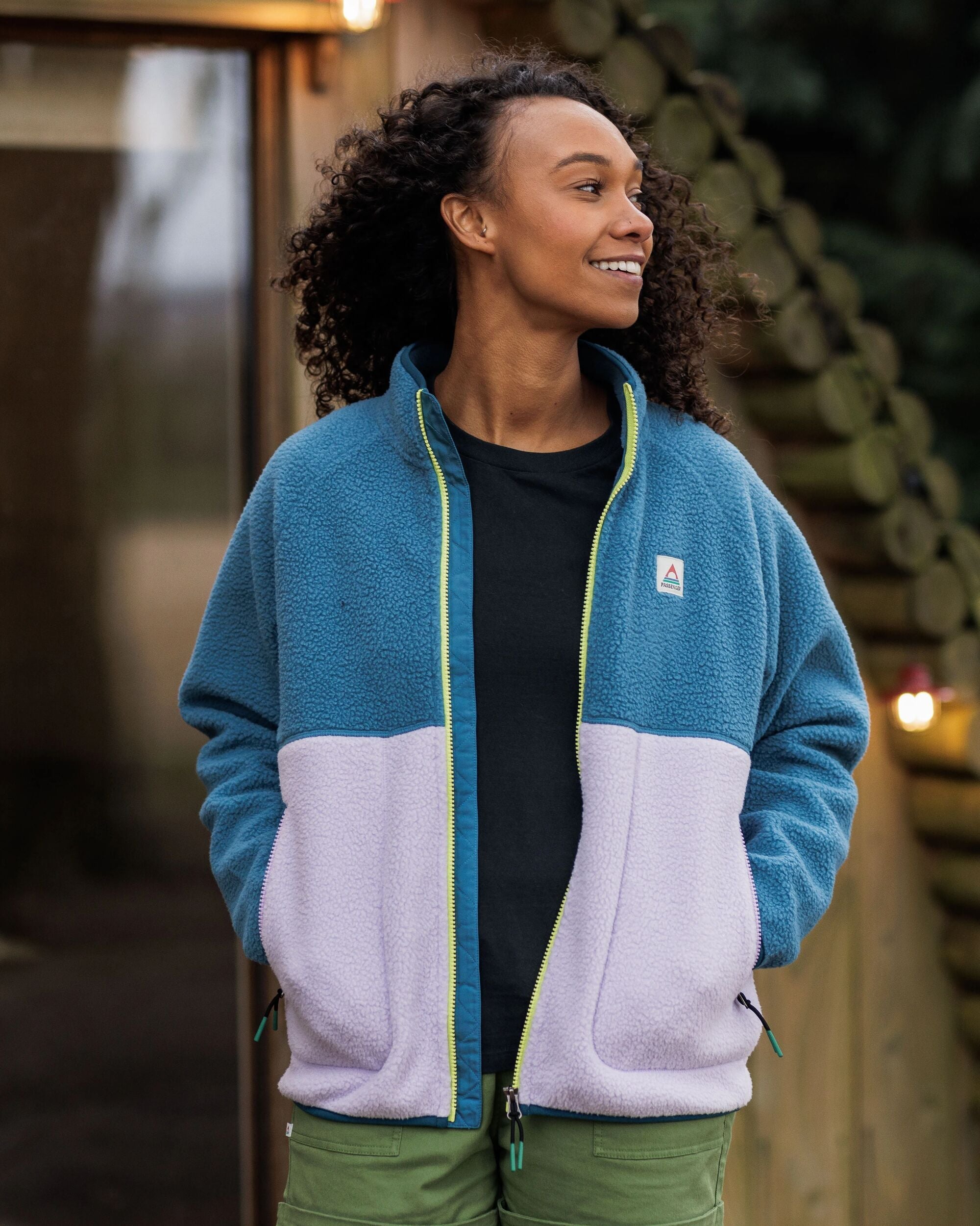 Fairbanks Full Zip Recycled Sherpa Fleece - Lilac Mist