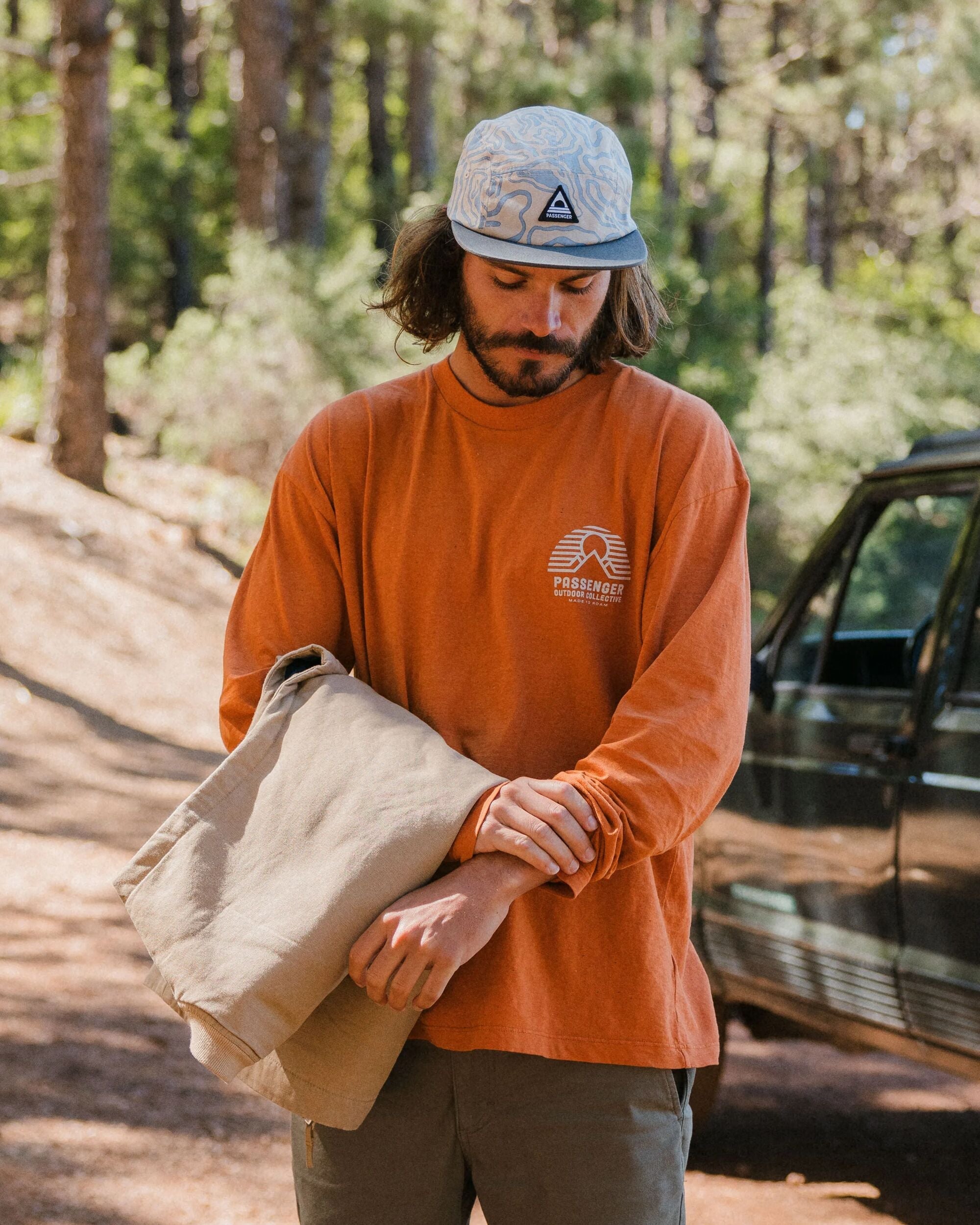 Elbio Relaxed Fit LS T-Shirt - Sunset Orange Marl