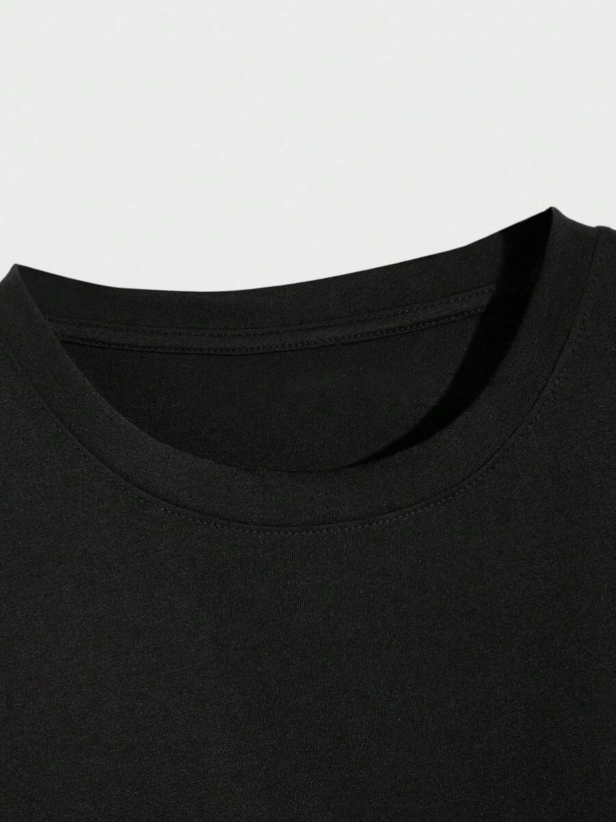Lost in My Astronaut Surfboard Tee – Men’s Black 180 GSM Cotton