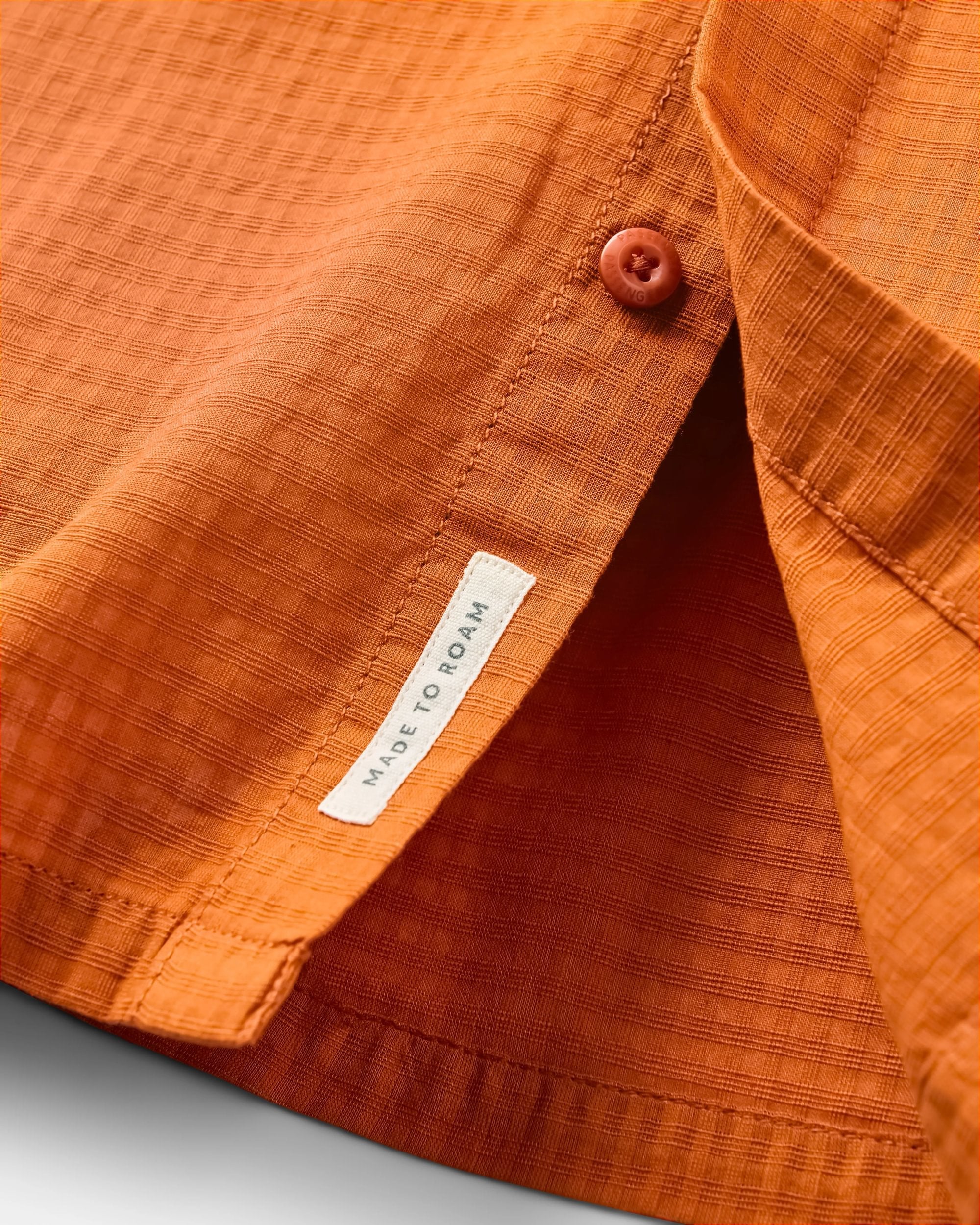 Chill Textured Short Sleeve Shirt - Sunset Orange
