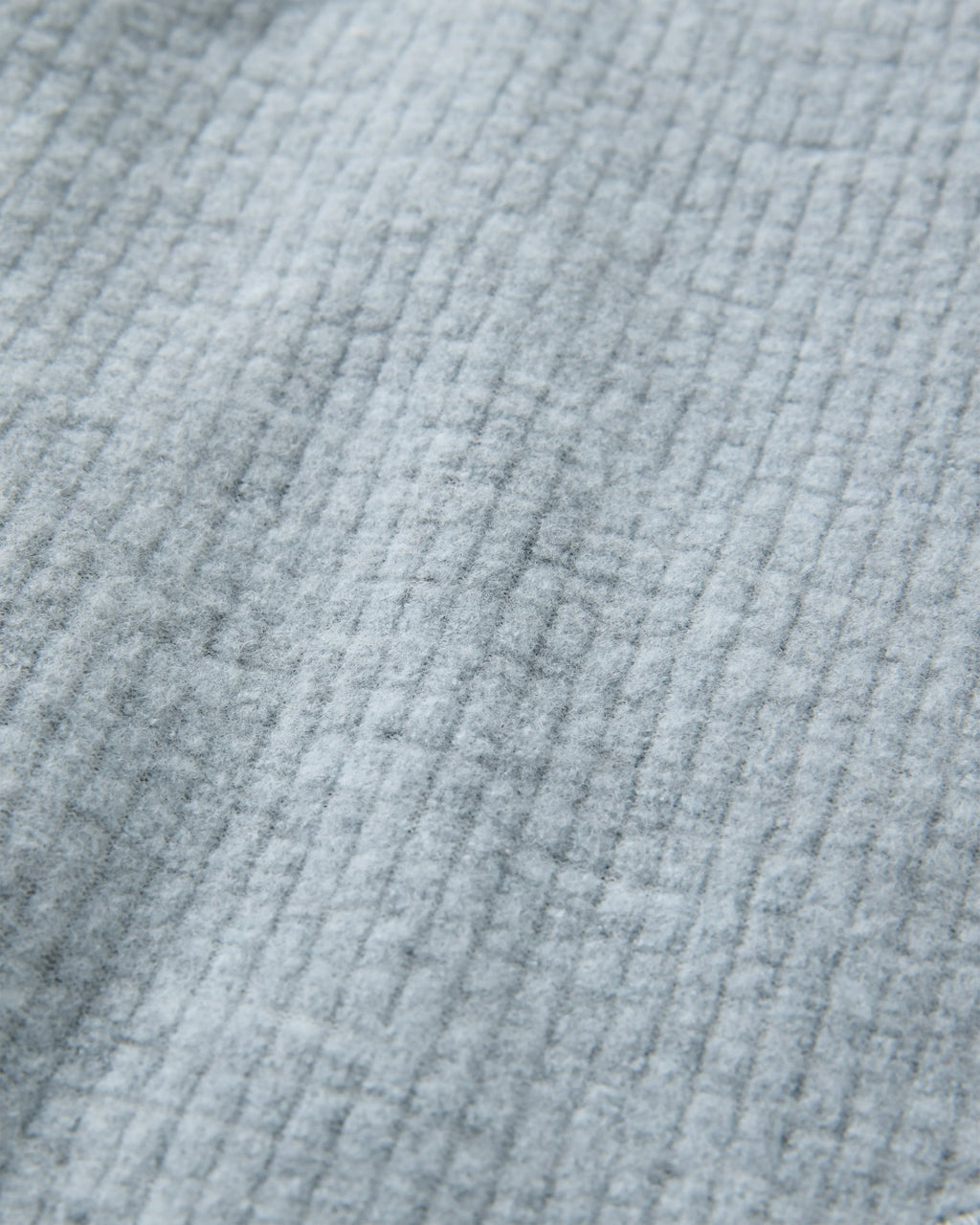 Forestscape Recycled Grid Fleece Hoodie - Grey Marl