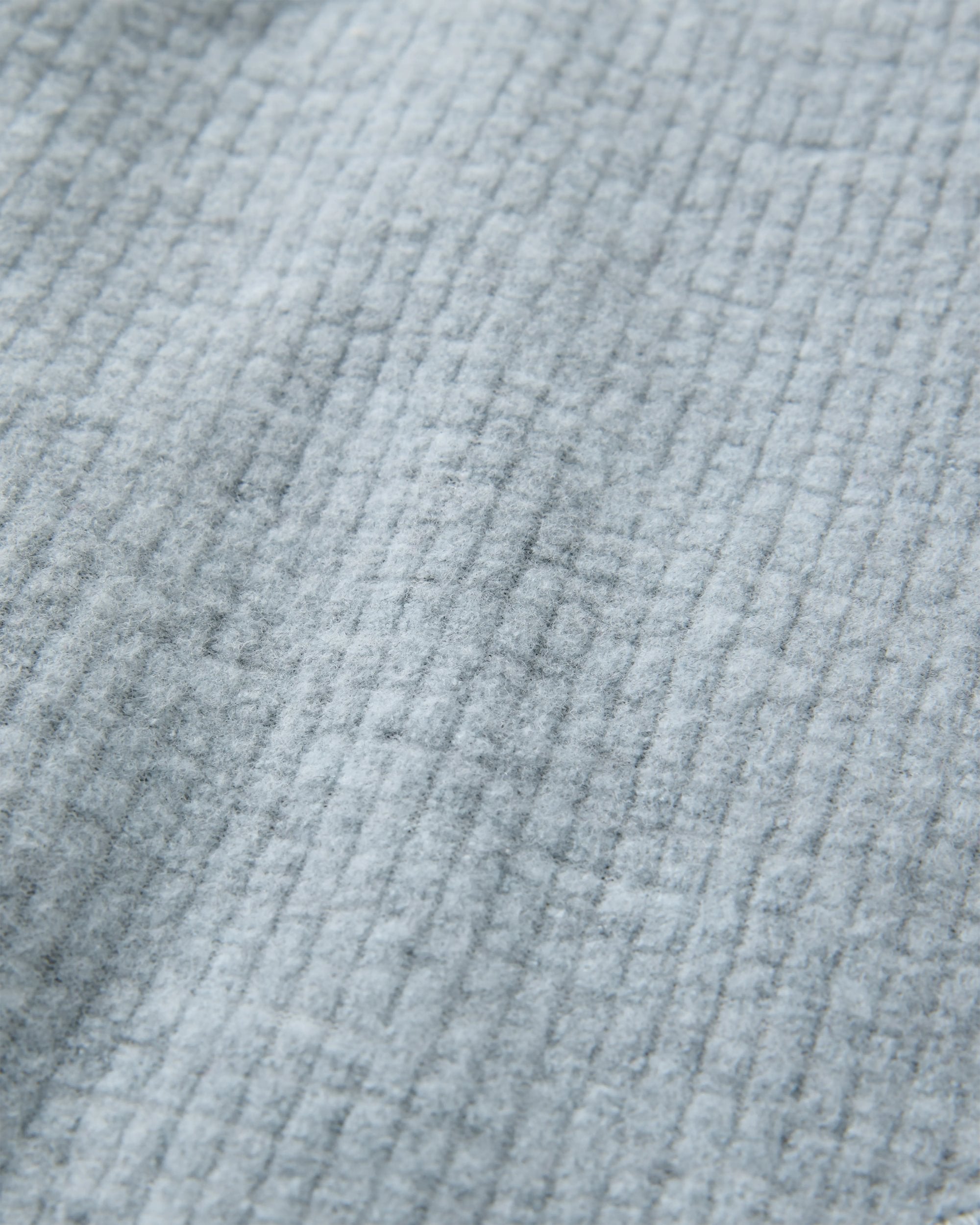 Forestscape Recycled Grid Fleece Hoodie - Grey Marl