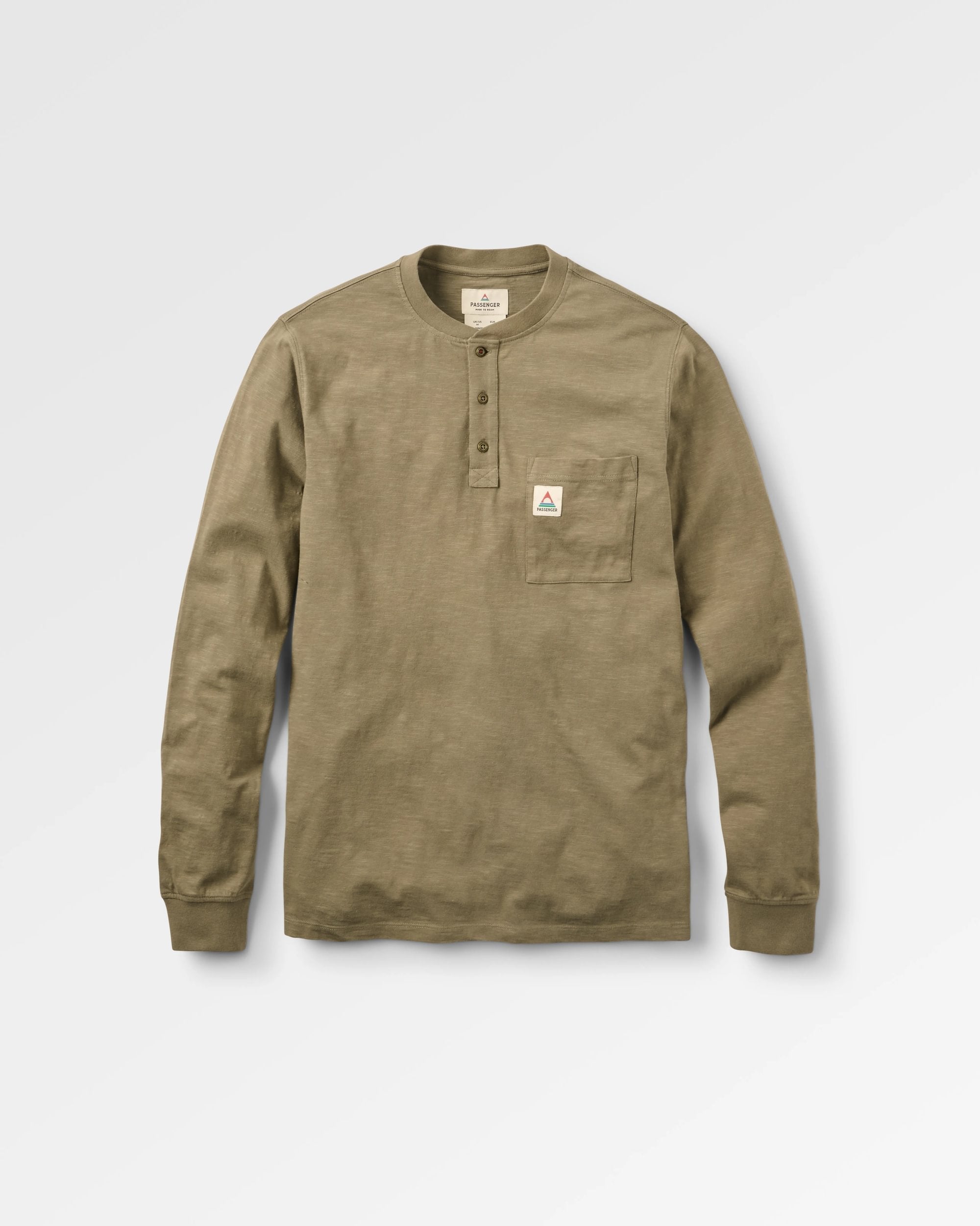 Headland LS Slub Henley - Dusty Olive