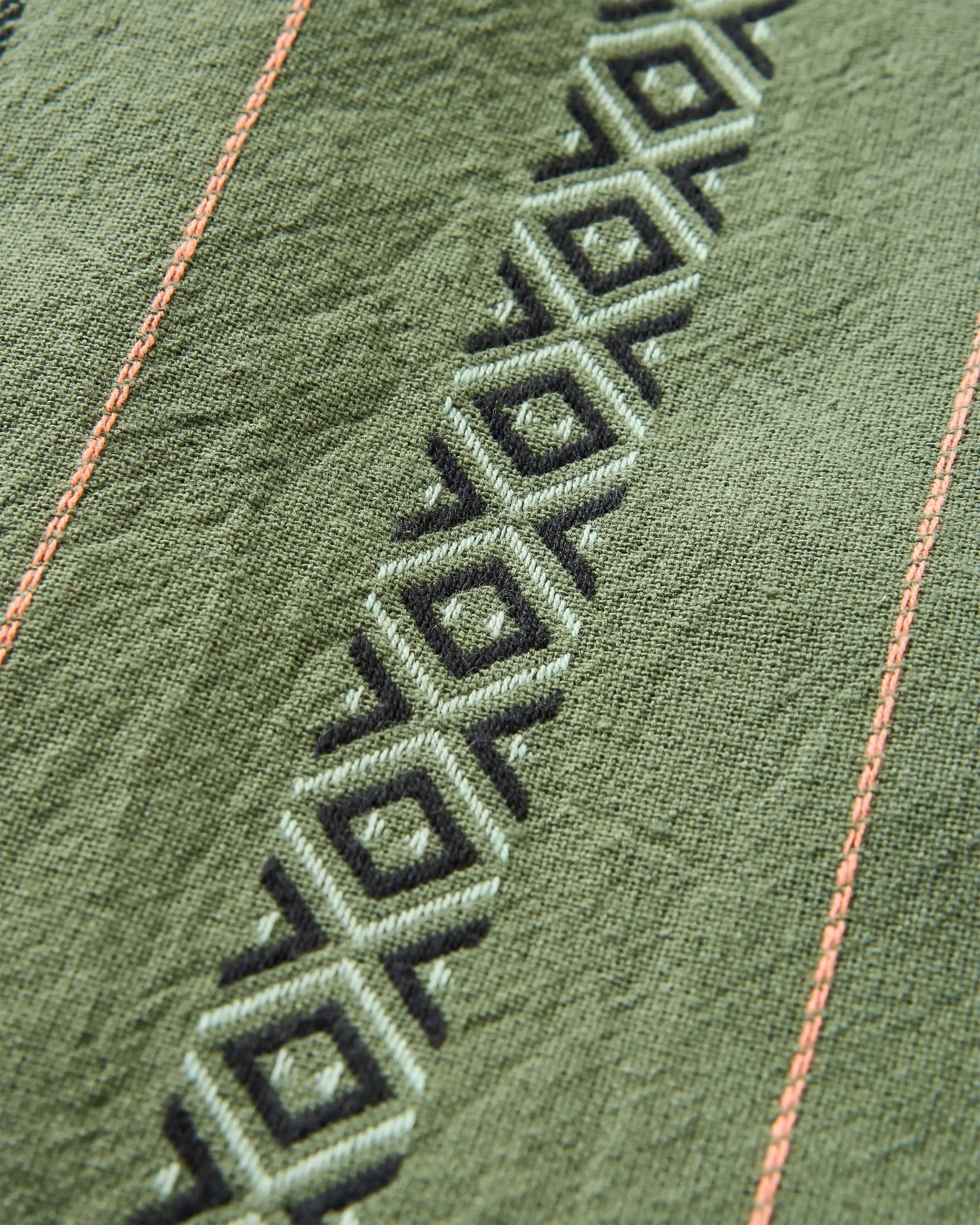 Chill Textured Short Sleeve Shirt - Wild Green Stripe
