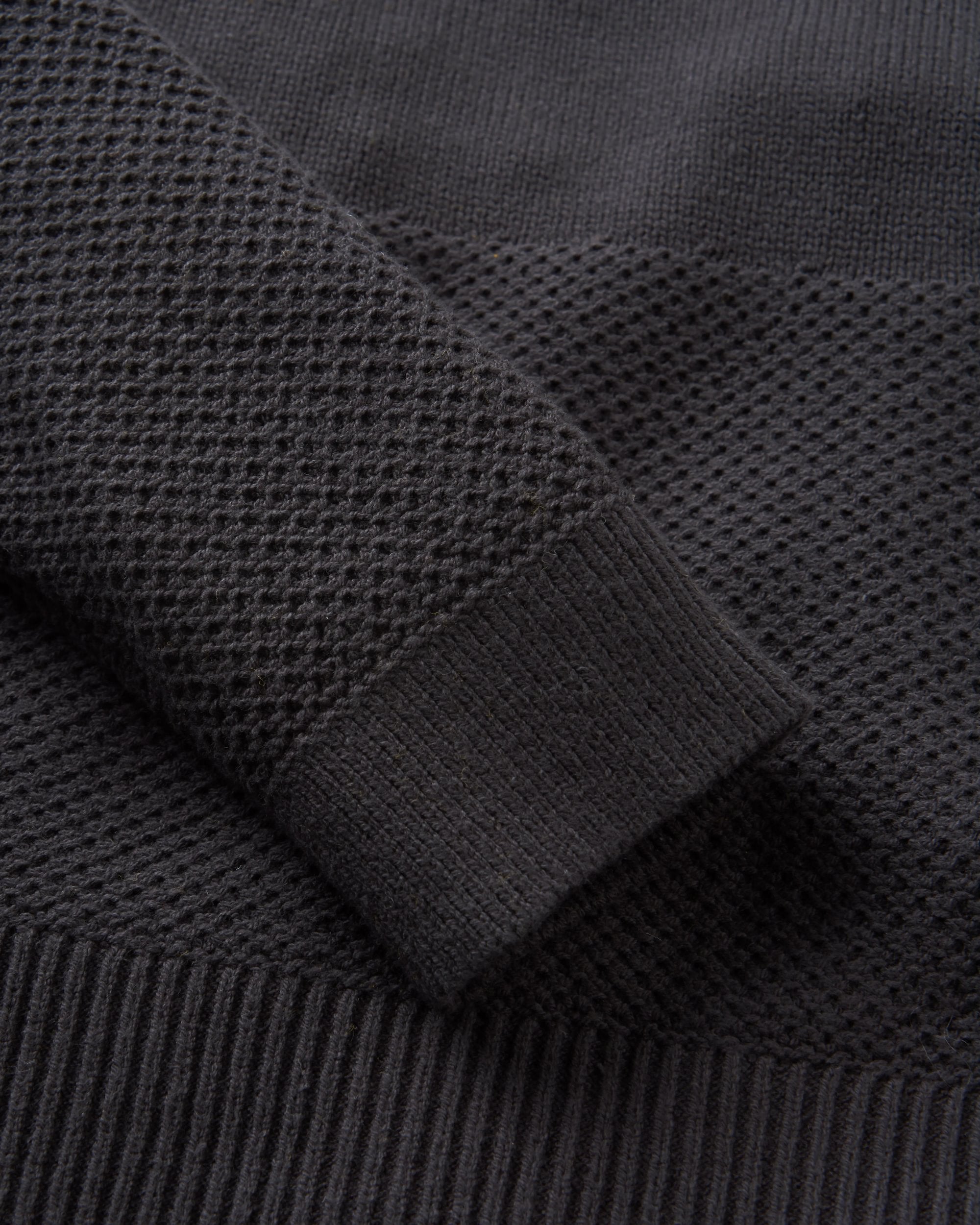 Cove Organic Cotton Knitted Jumper - Black