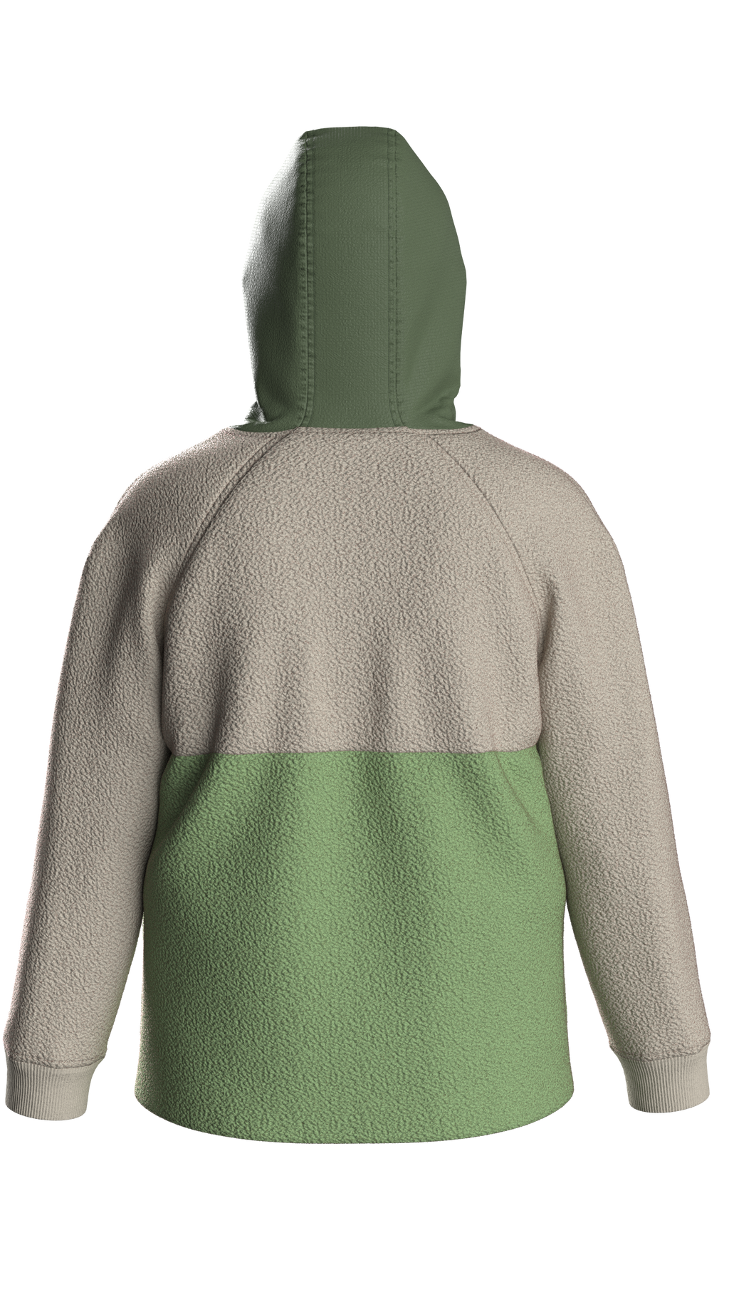 Alexander Recycled Hooded Polar Fleece - Feather/Wild Green