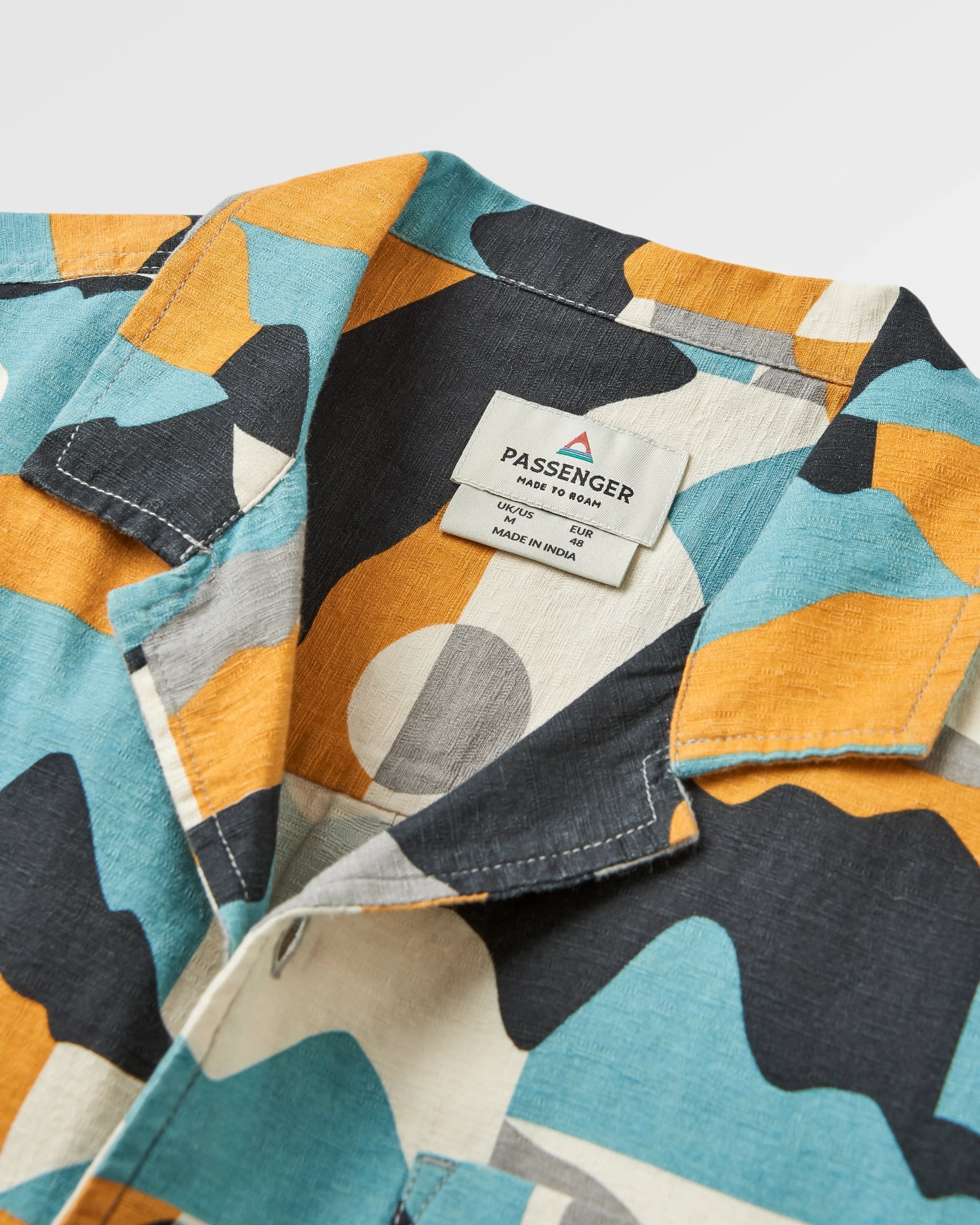 Cove Organic Cotton Textured Shirt - Vista Patchwork Arctic
