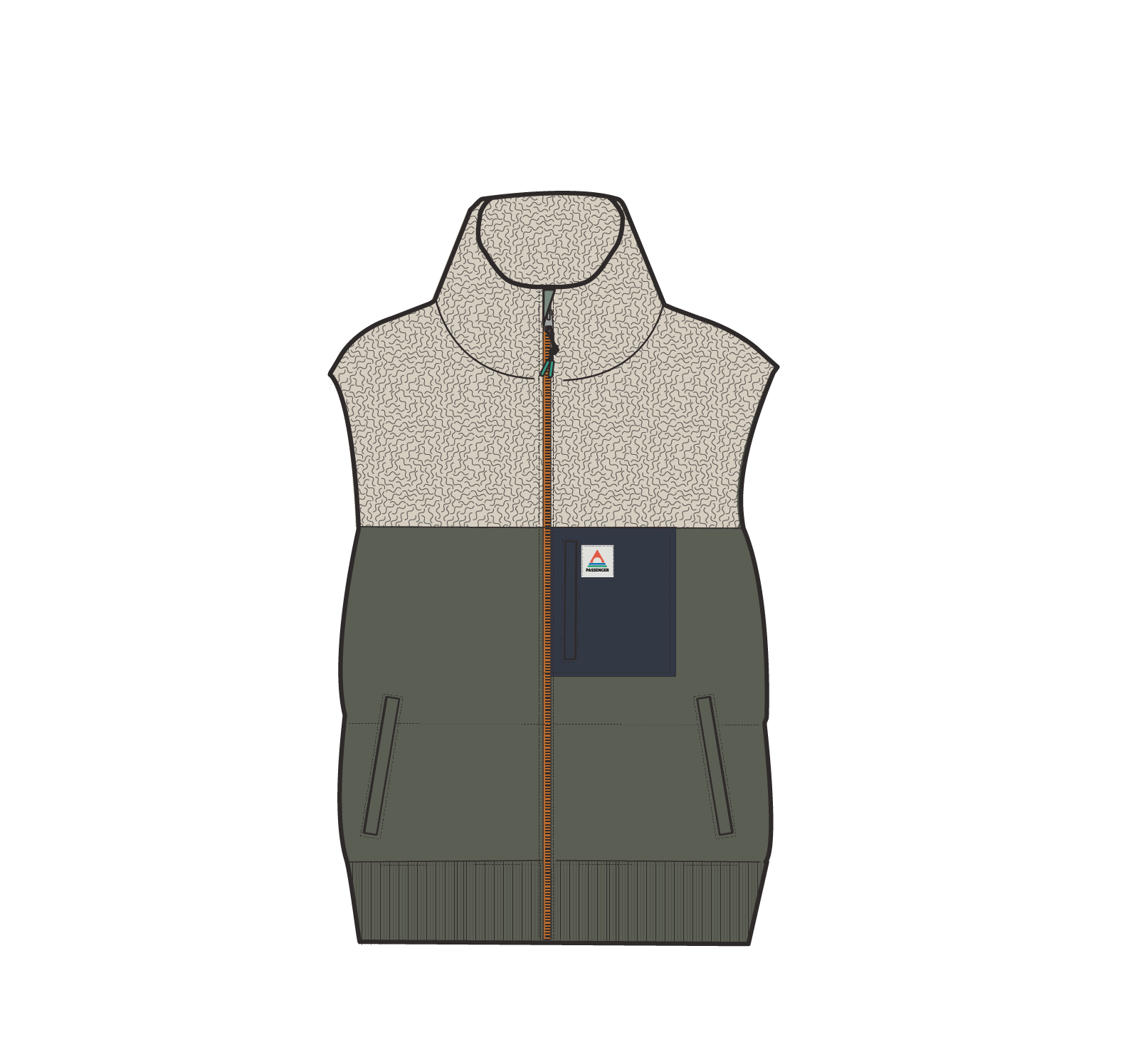 Inspire Recycled Insulated Gilet - Dusty Olive