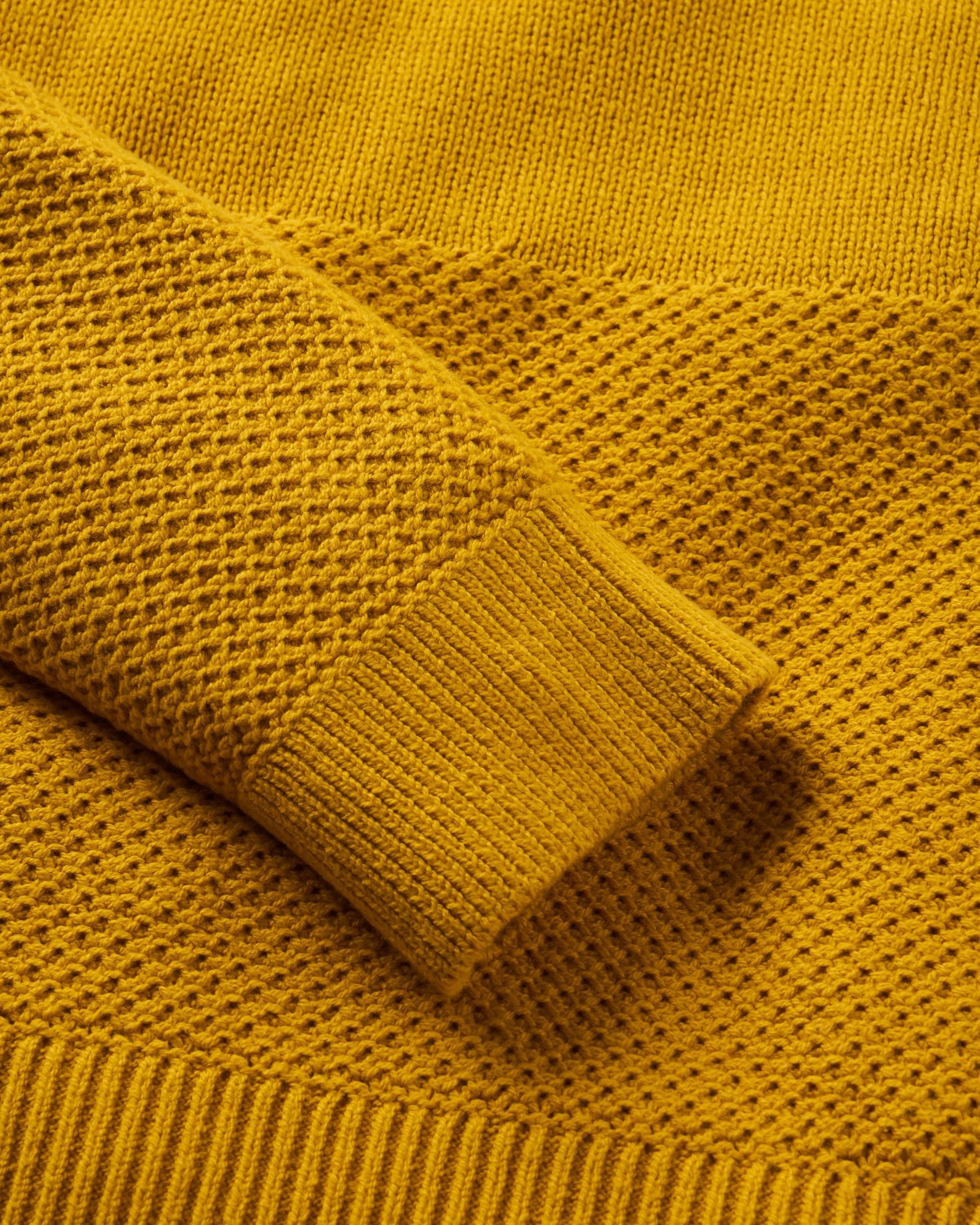 Cove Organic Cotton Knitted Jumper - Heritage Yellow