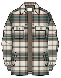 Freestyle Sherpa-Lined Overshirt - Birch/Rain Forest Check