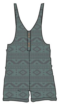 Fun Days Recycled Cord Playsuit - Dark Ivy Adrift