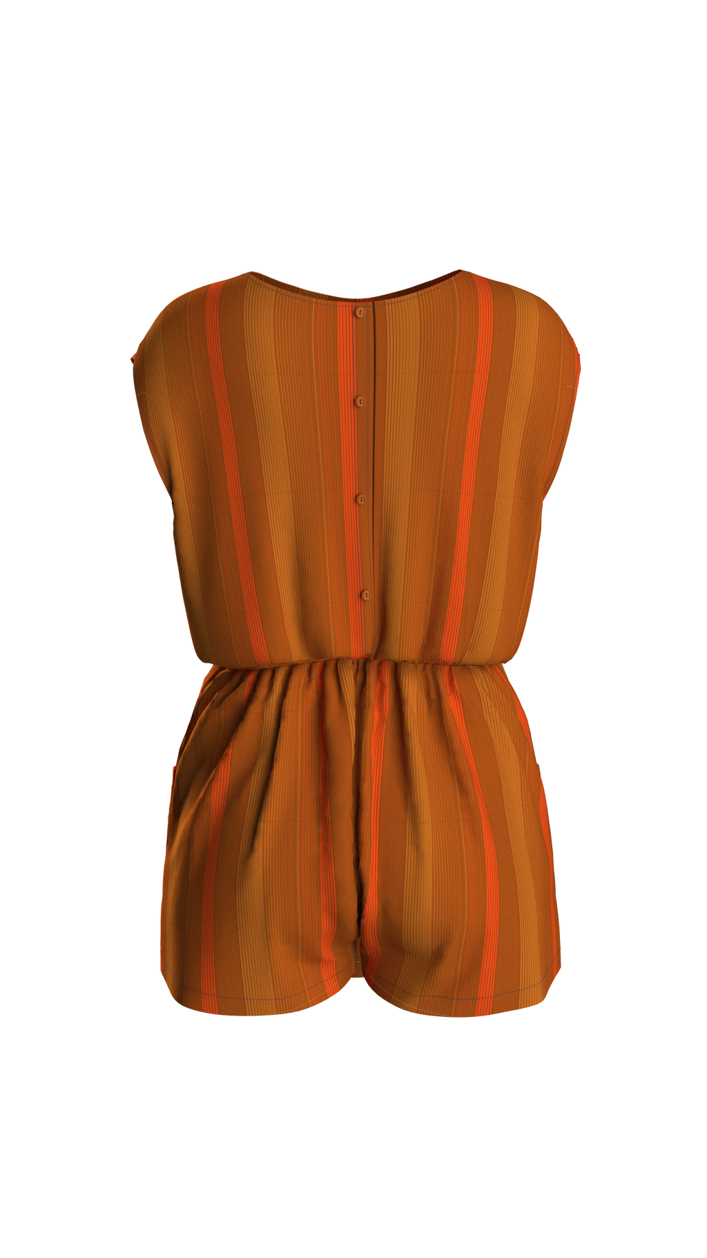 Clarity Short Skort Dress - Ember Orange Stripe