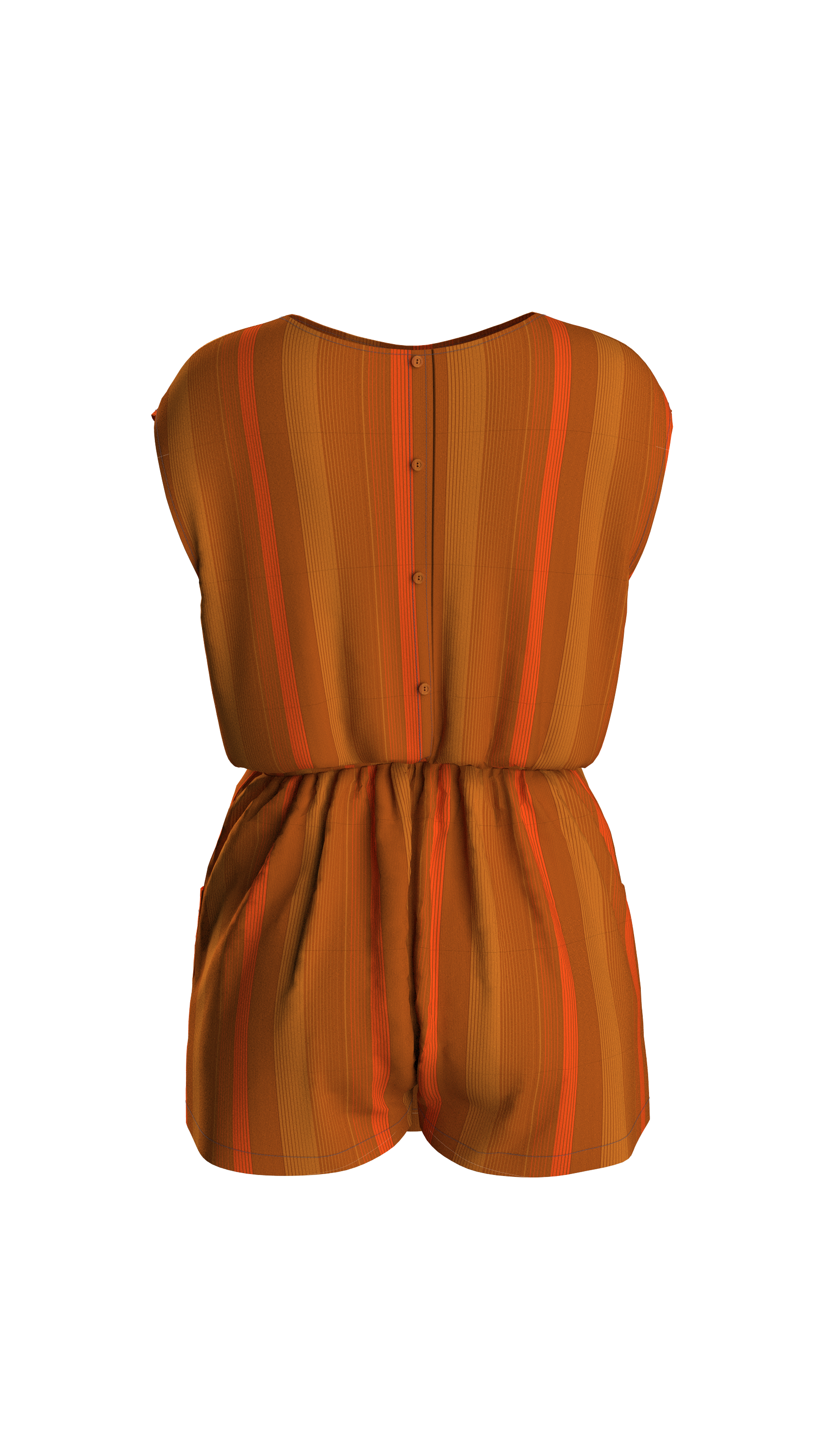 Clarity Short Skort Dress - Ember Orange Stripe