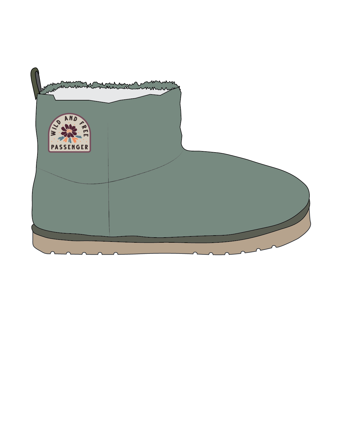 Hideaway Hut Sherpa Fleece Slipper - Pistachio