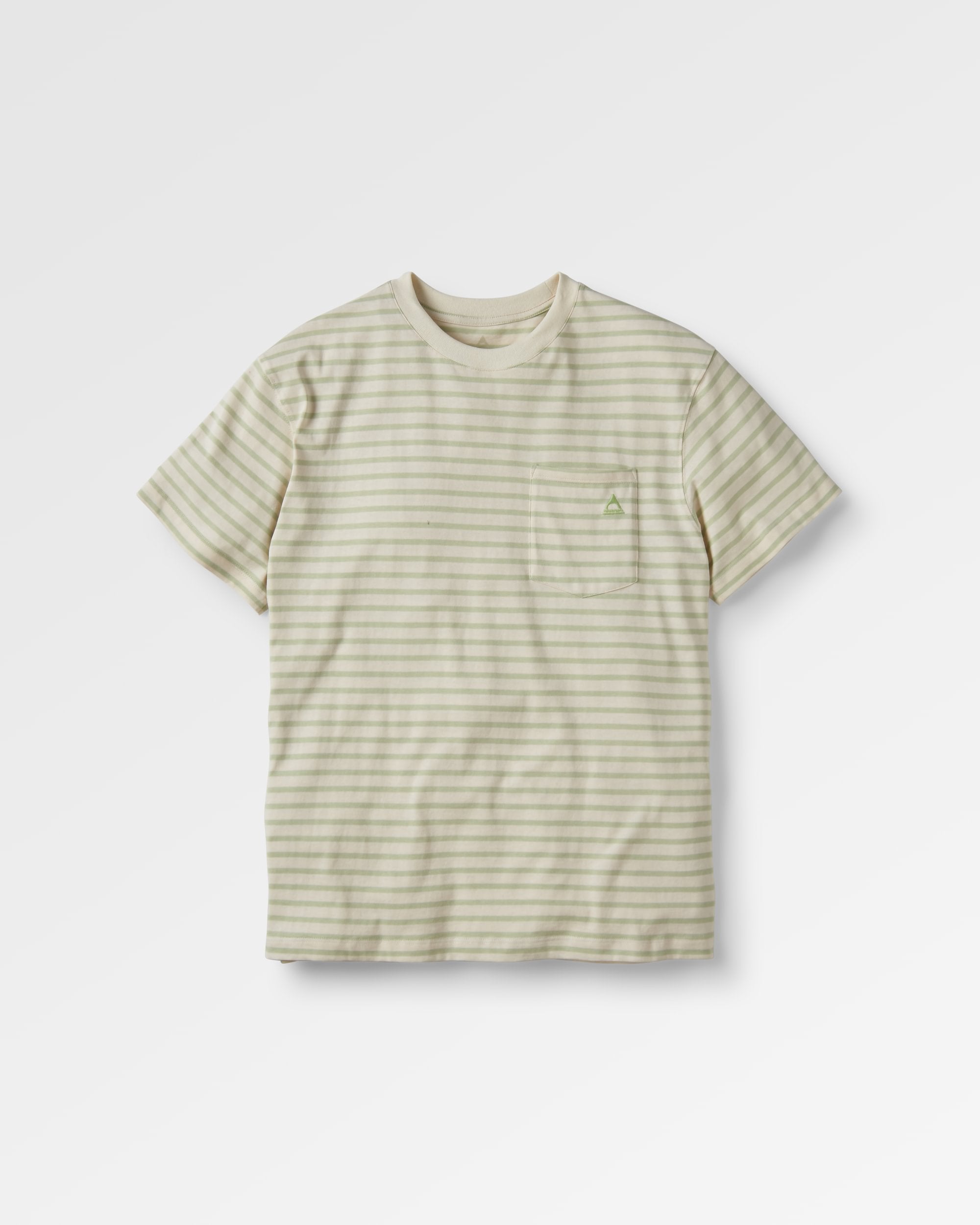 Zen Recycled Cotton Relaxed Fit T-Shirt - Apple Green Stripe