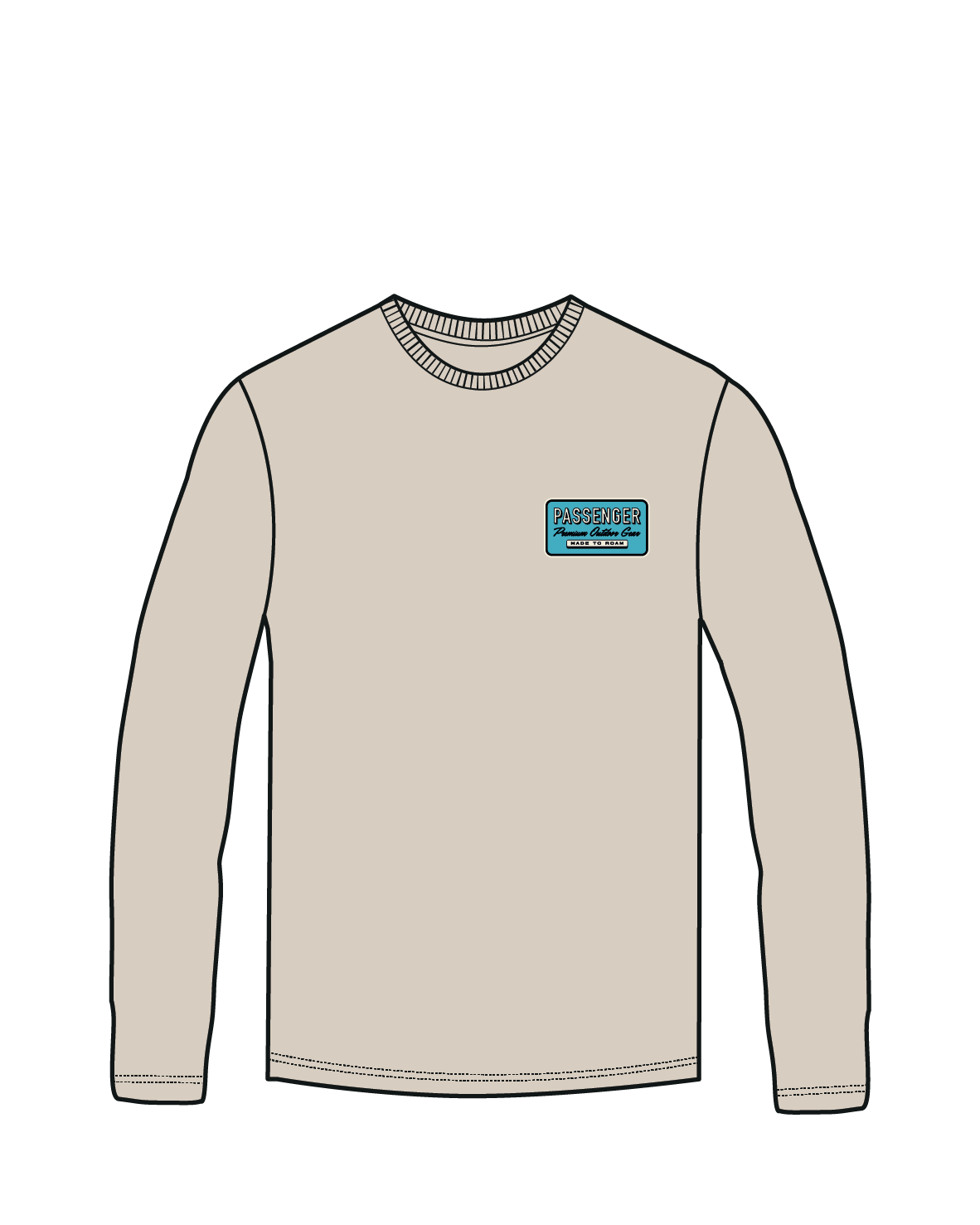 Beechey Recycled Cotton LS T-Shirt - Birch