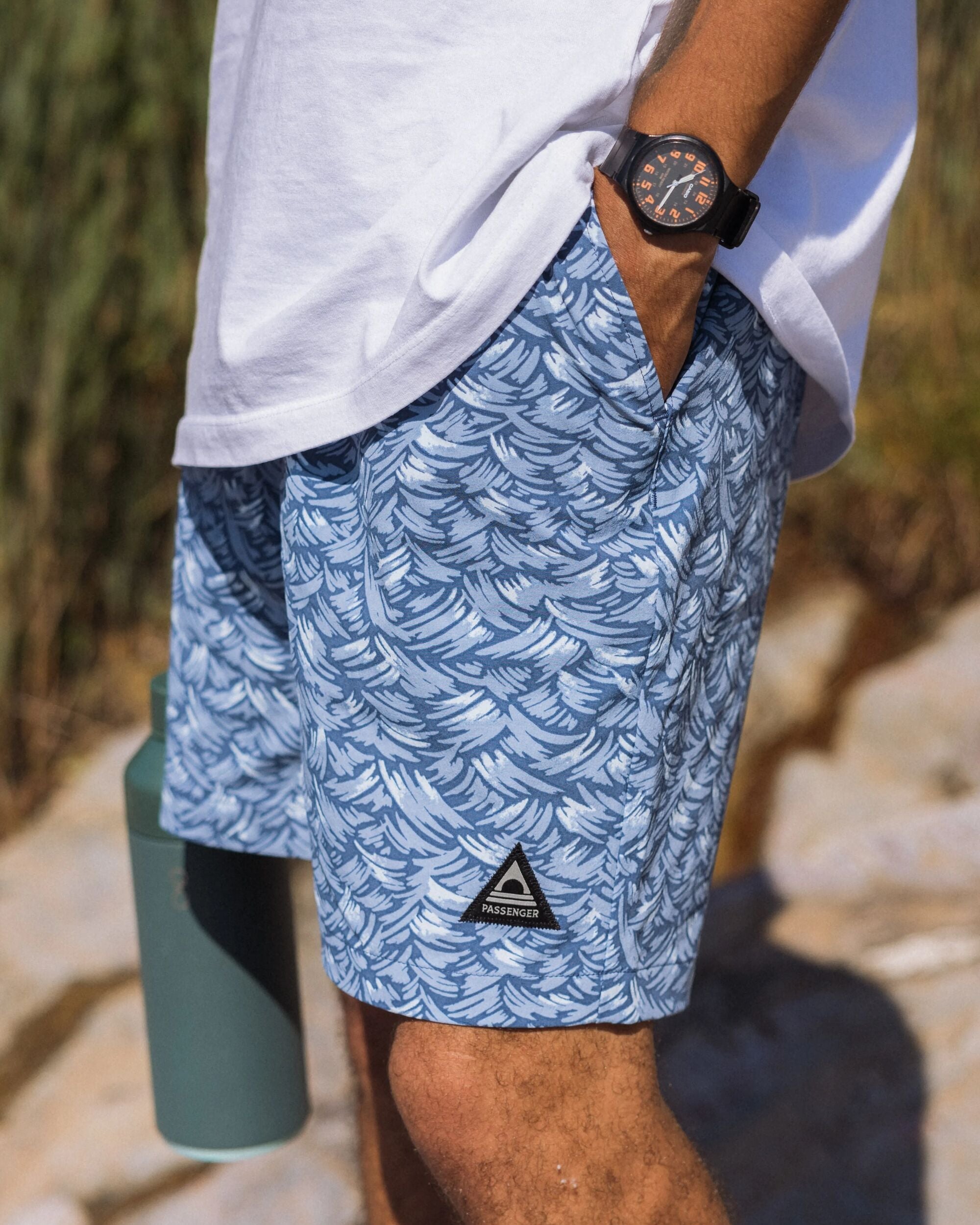 Drifter NetPlus® Beach Linerless Short - Waves Dark Denim
