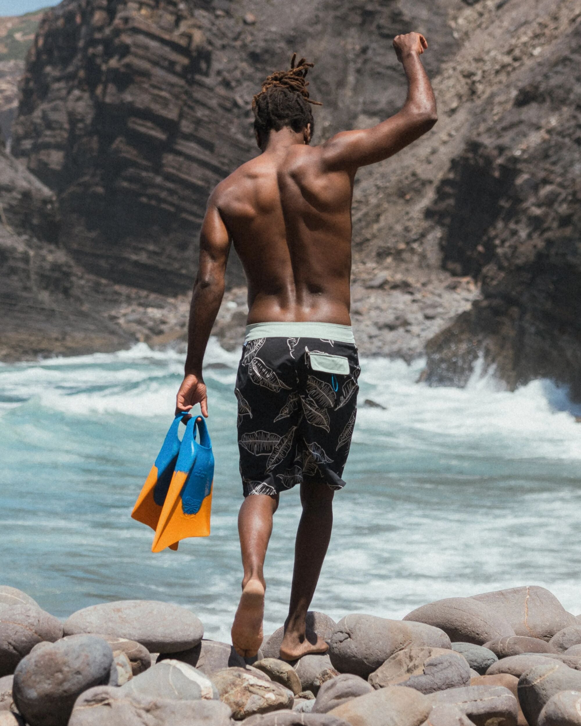 Cruiser Netplus® Recycled 21" Boardshort - Palm Faded Black