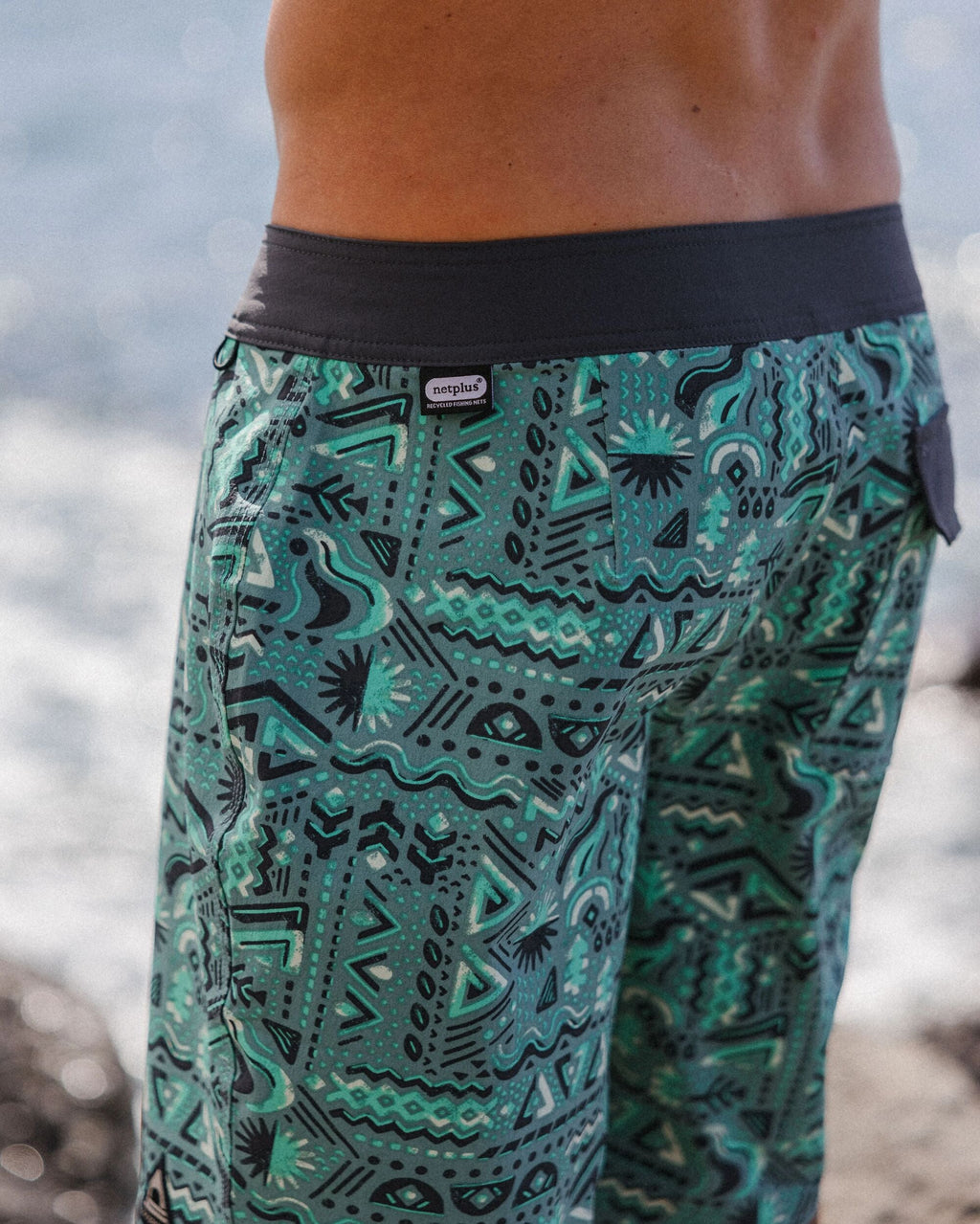 Cruiser Netplus® Recycled 19" Boardshort - Elemental Geo Arctic