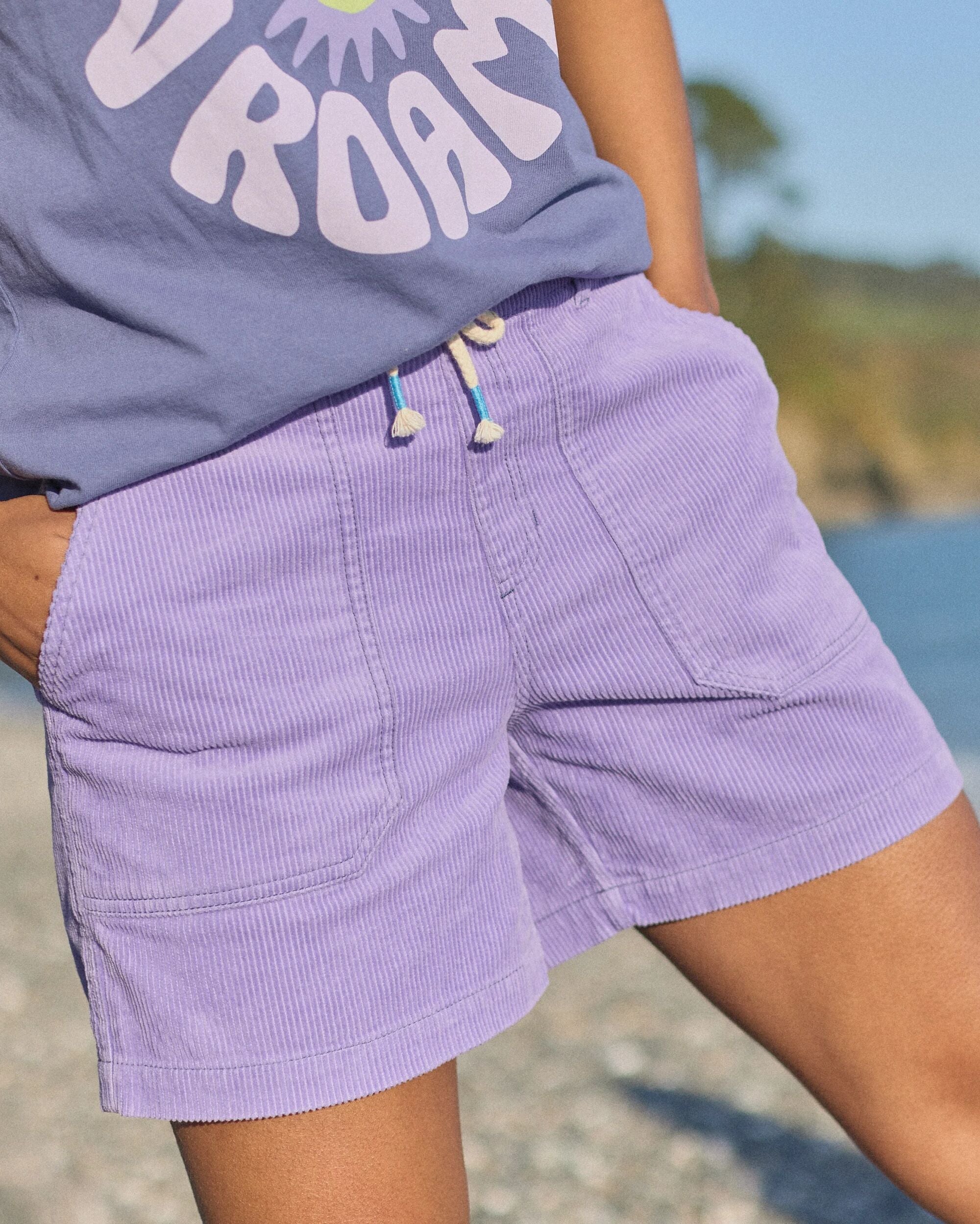 Avian Organic Cord Short - Retro Purple