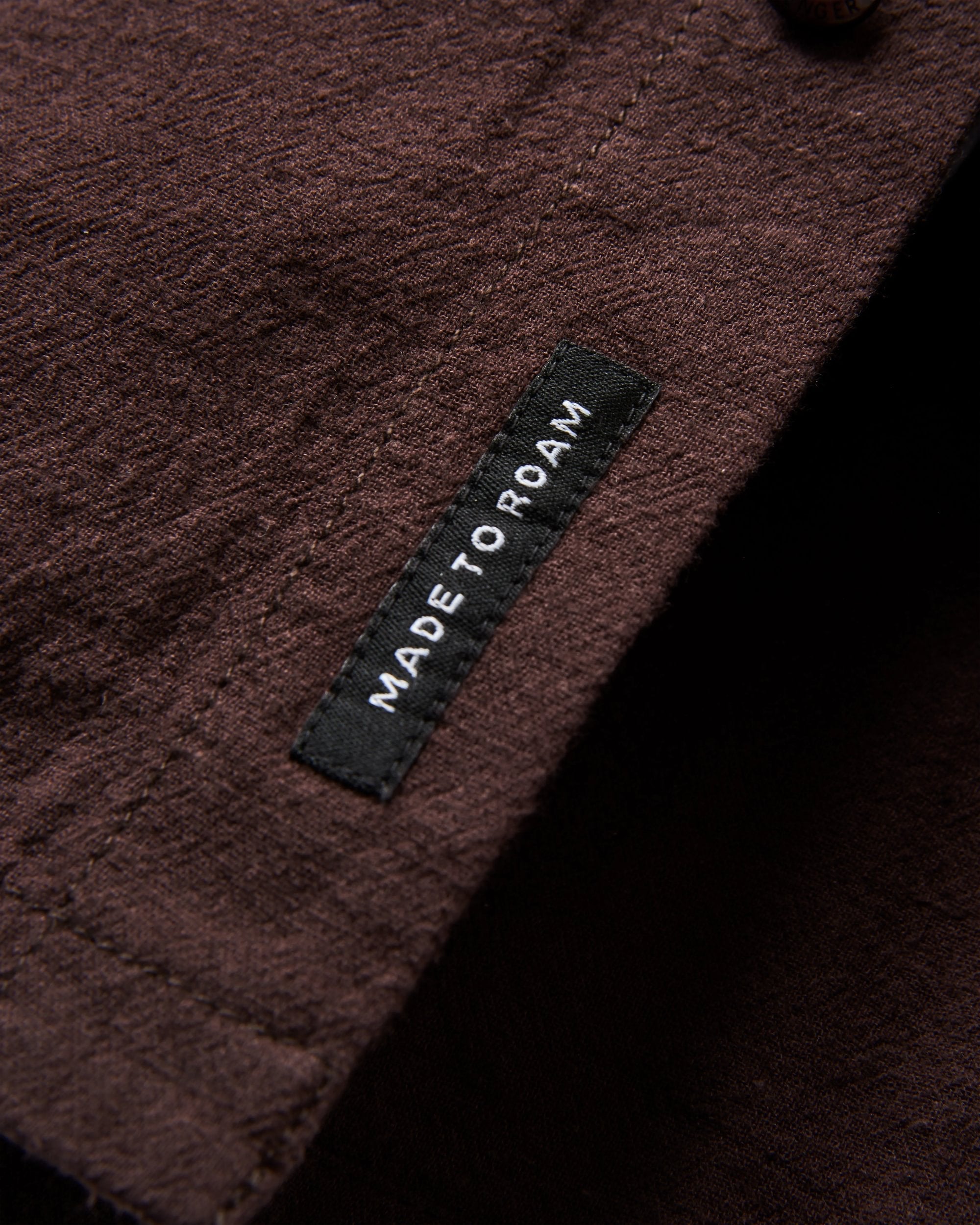 Arica Textured Organic Cotton Shirt - Espresso