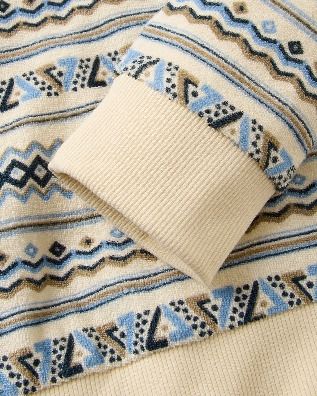 Groovy Towelling Hoodie - Geo Stripe Birch