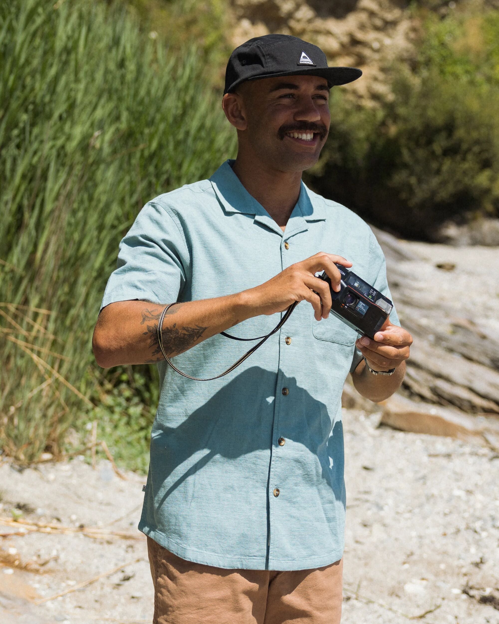 Cove Organic Cotton Textured Shirt - Arctic