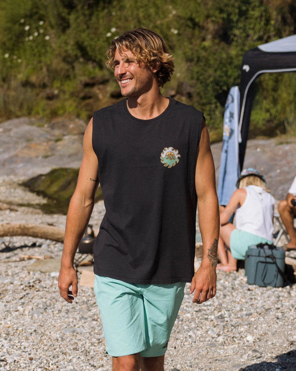 Dune Men's Recycled Cotton Vest - Black