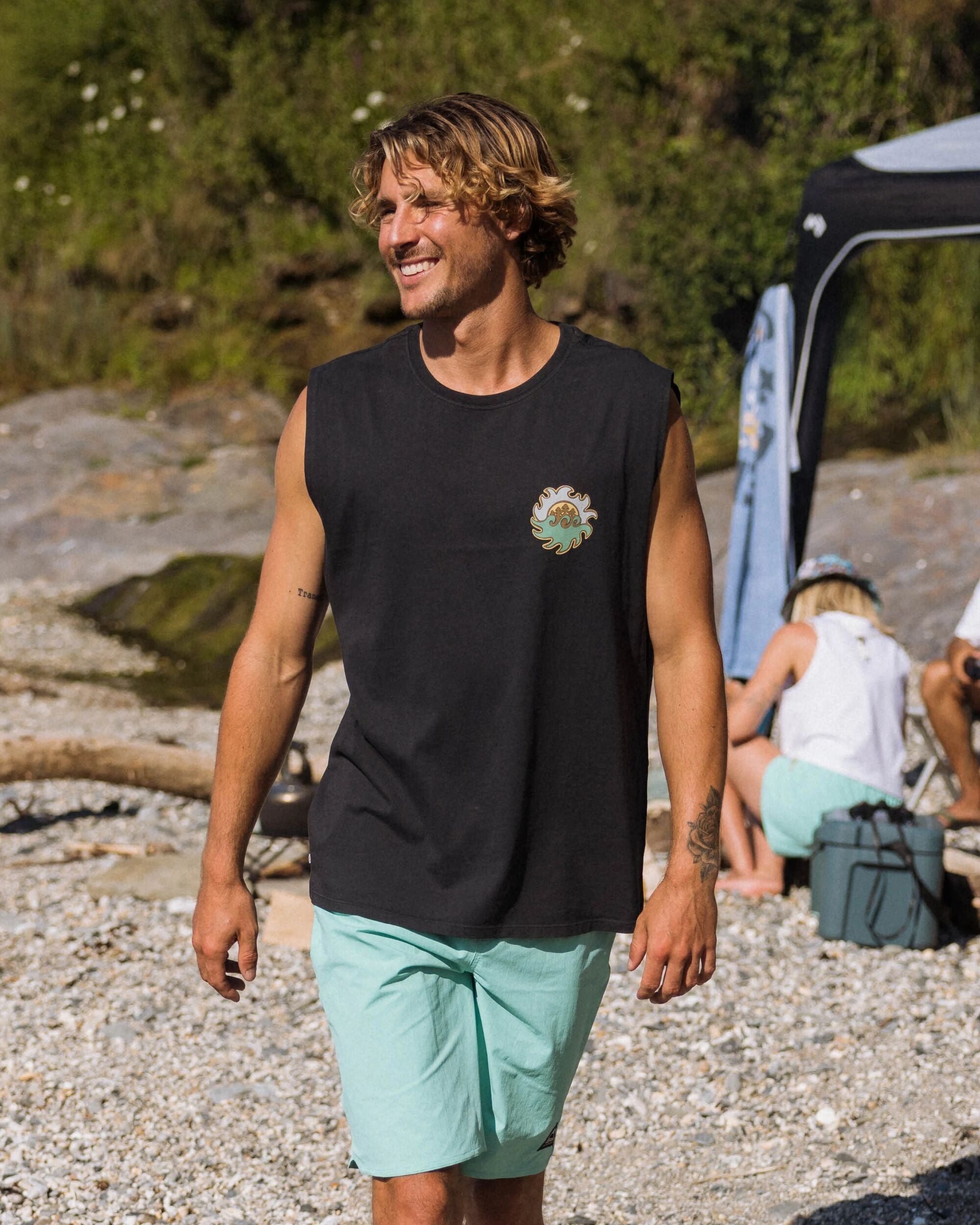 Dune Men's Recycled Cotton Vest - Black