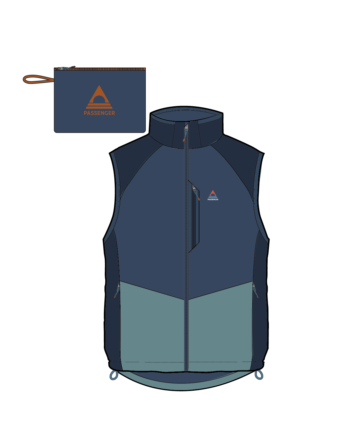 Daybreak Lightweight Recycled Thermore® Insulated Gilet - Rich Navy/Dark Denim/Arctic