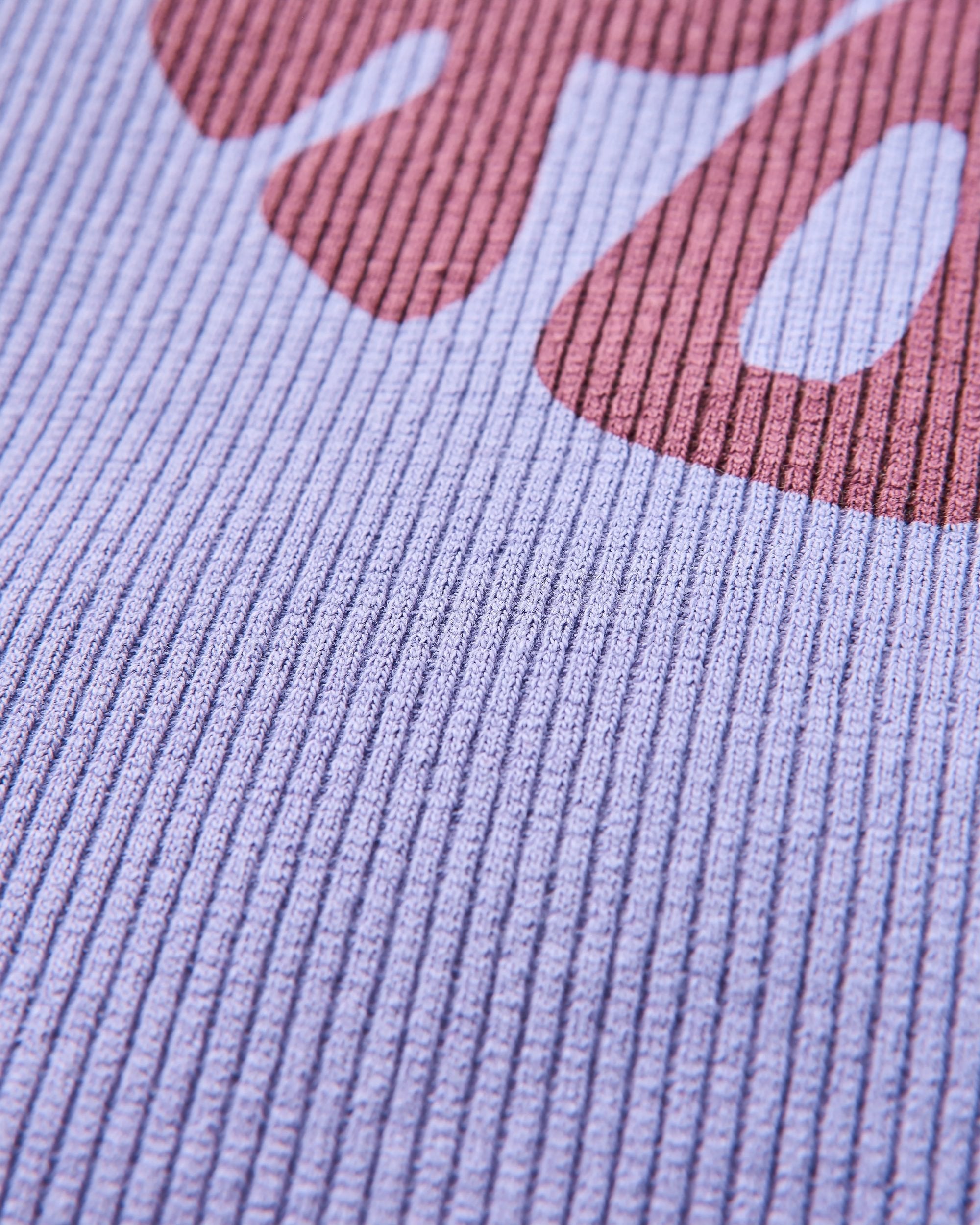 Easy Days Ribbed Graphic Cropped Vest - Retro Purple
