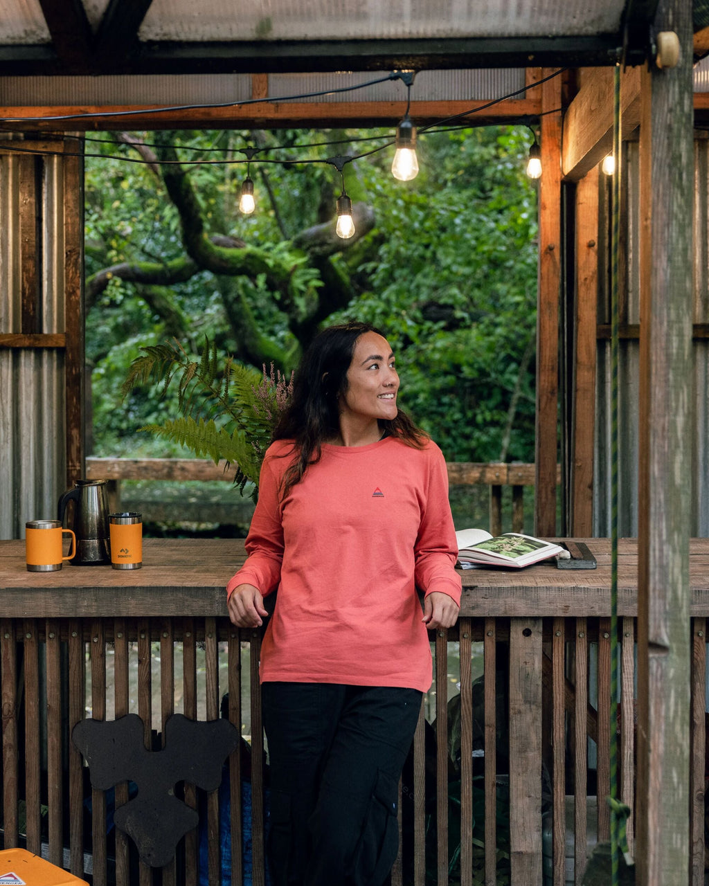 Classic Recycled Cotton LS T-Shirt - Mineral Red